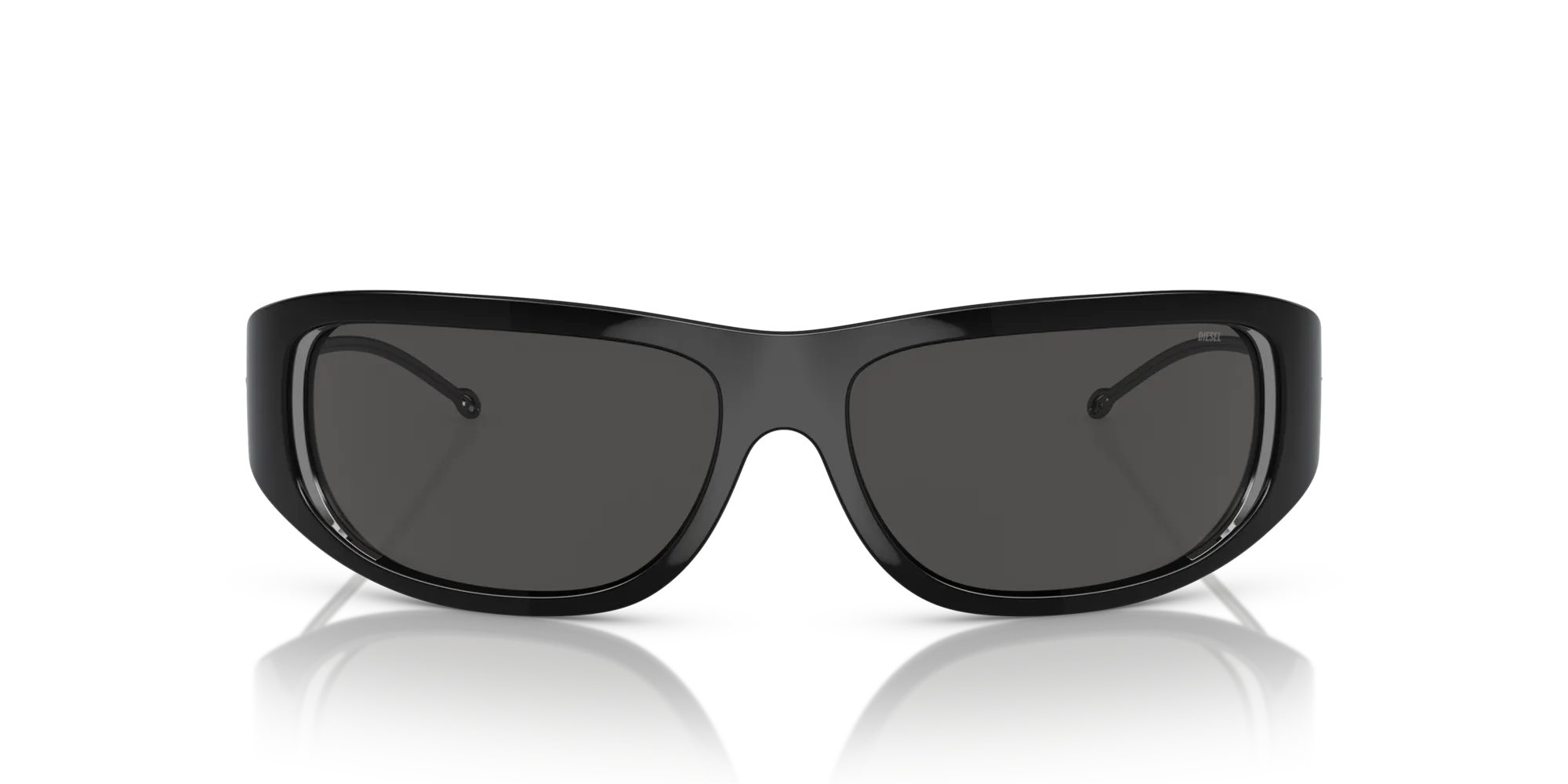 DIESEL DL3001 501/87 Occhiali da sole Iniettato Nero Grigio Rotonda Normale - immagine 3