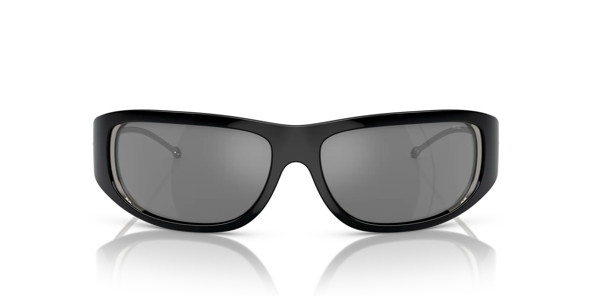 DIESEL DL3001 501/6G Occhiali da sole Iniettato Nero Grigio Rotonda Specchiate - immagine 3