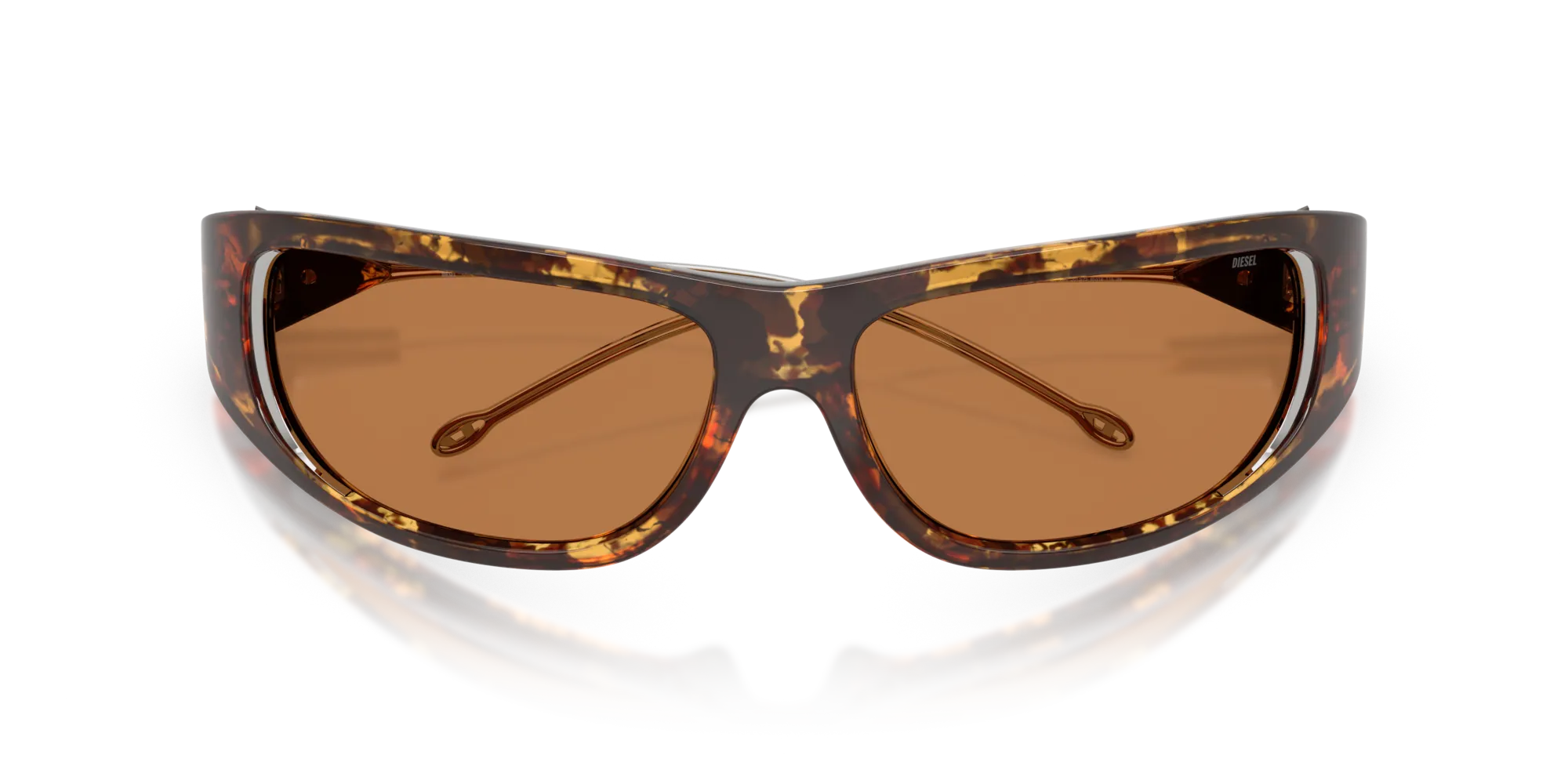 DIESEL DL3001 201373 Occhiali da sole Iniettato Tartaruga Marrone Rotonda Normale - immagine 2