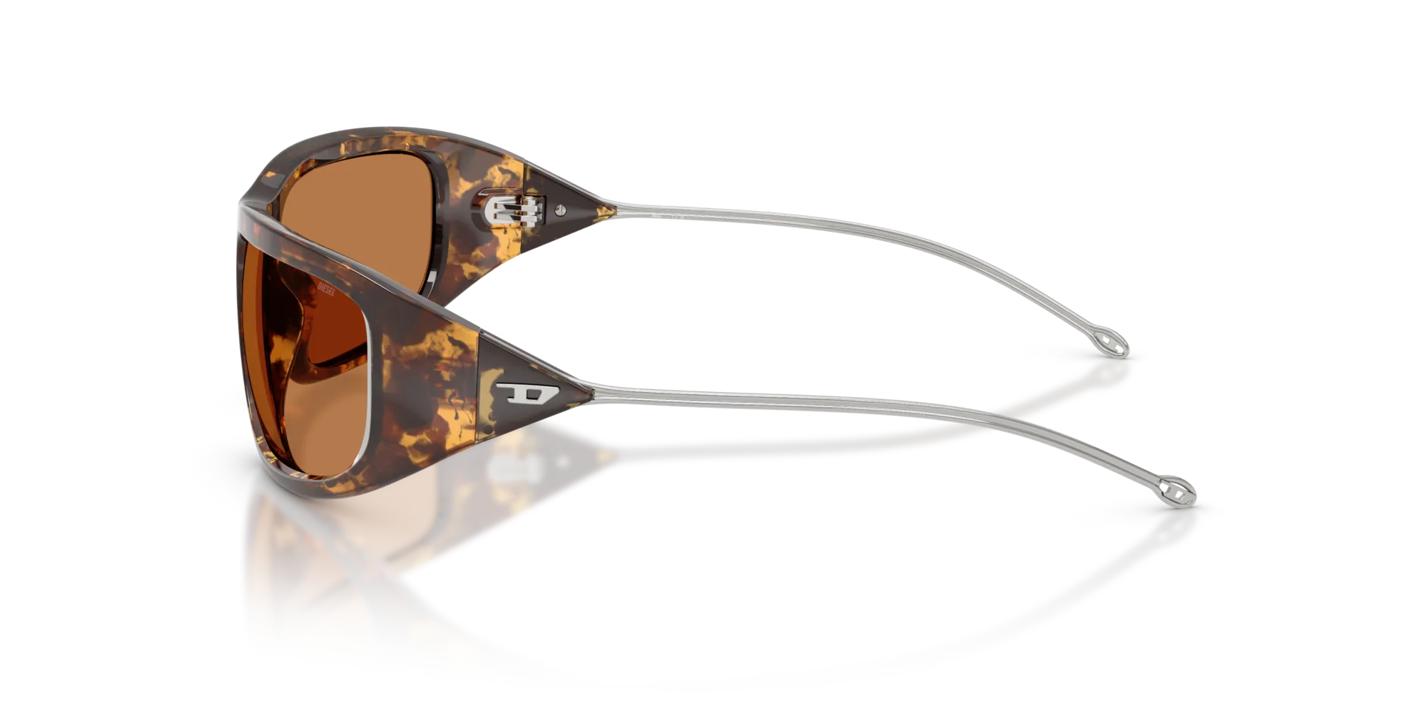 DIESEL DL3001 201373 Occhiali da sole Iniettato Tartaruga Marrone Rotonda Normale - immagine 4