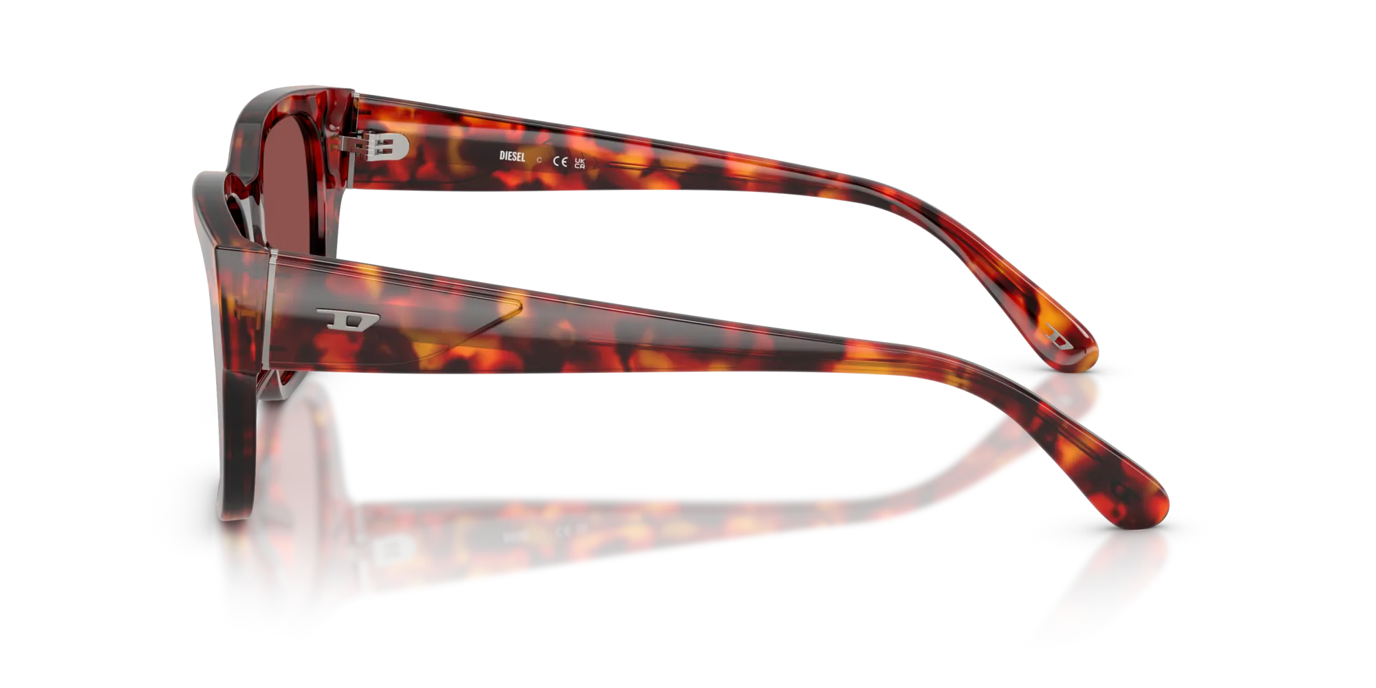 DIESEL DL2005 202375 Occhiali da sole Acetato Tartaruga Viola Squadrata Normale - immagine 4