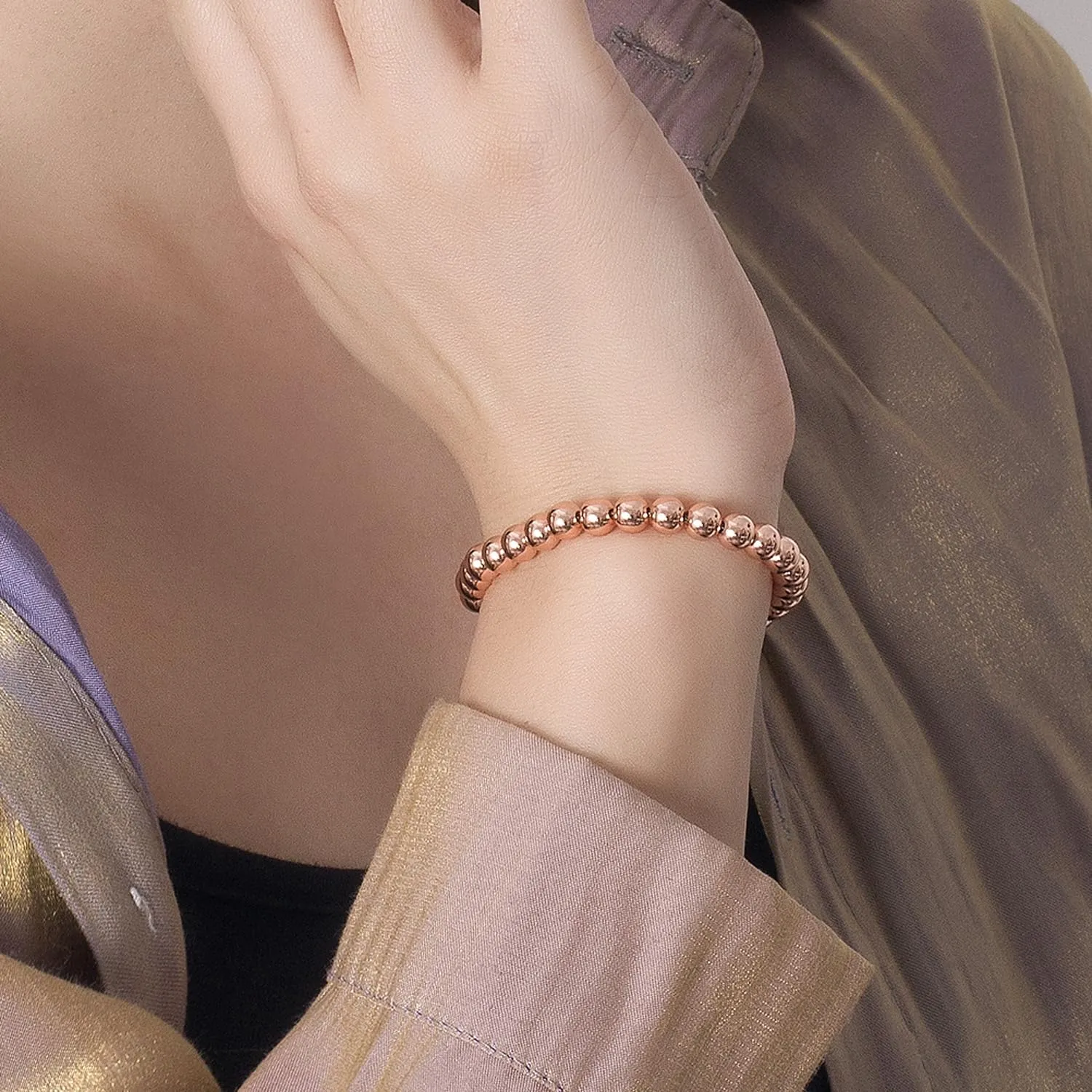 Dankadi Bracciale di Perle per Donna in Argento 925 Larghezza 4MM 6MM Senza e Con Ciondolo a Cuore, Lunghezza 13-21CM Doré Oro Rosa Regalo Festa della Mamma Uomo, 18CM, Argento - immagine 3