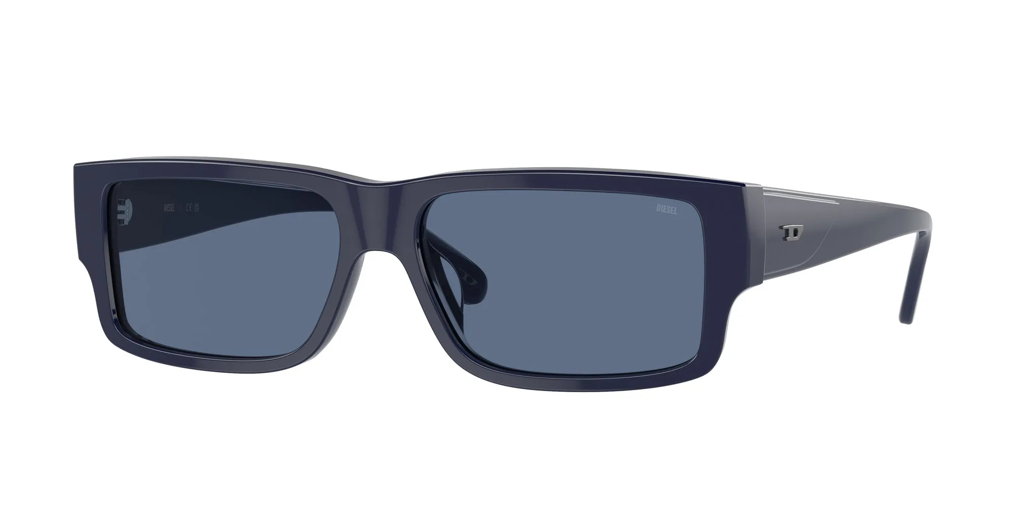DIESEL DL2003 716/80 Occhiali da sole Acetato Blu Squadrata Normale - immagine 1