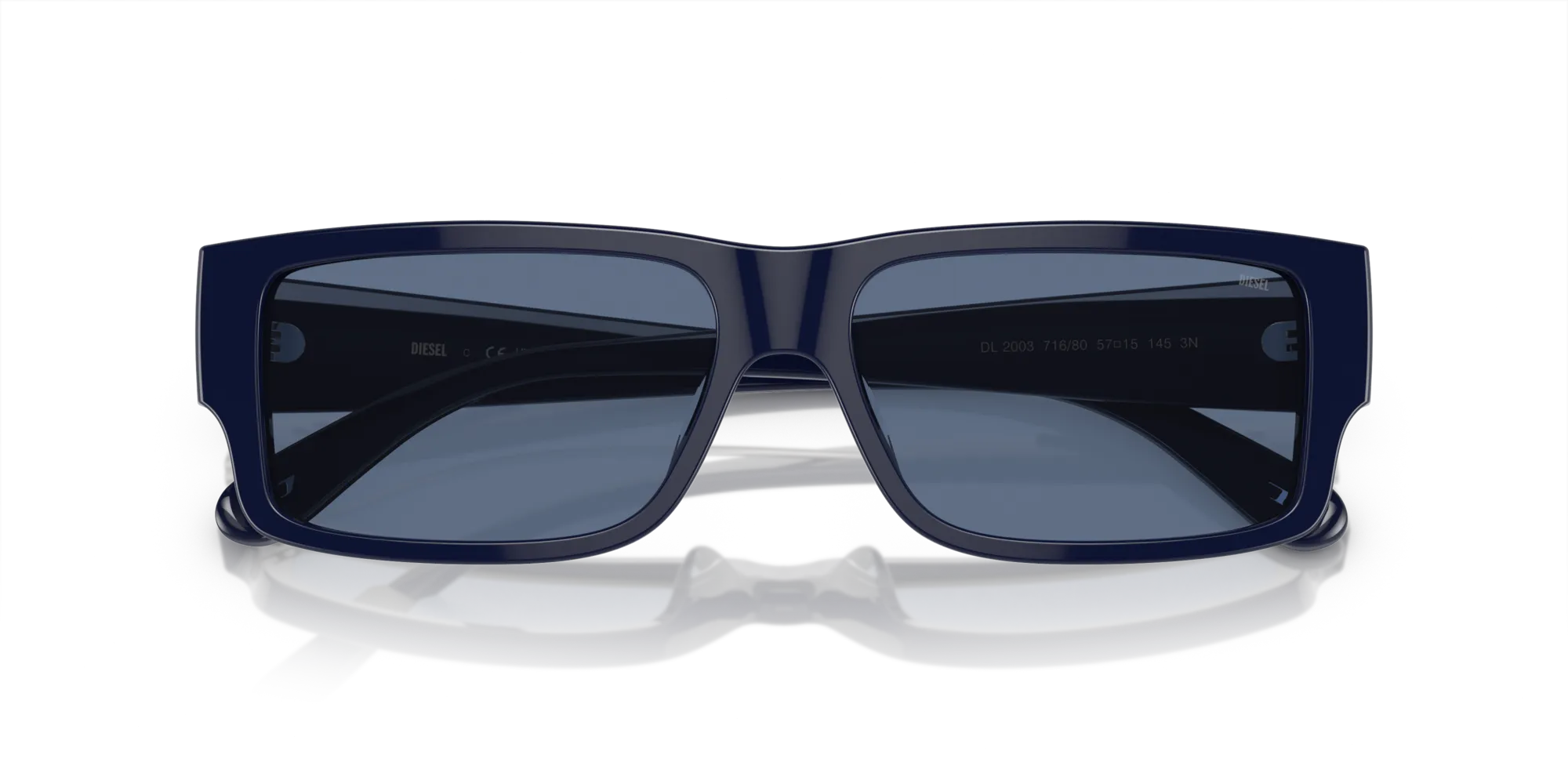DIESEL DL2003 716/80 Occhiali da sole Acetato Blu Squadrata Normale - immagine 2