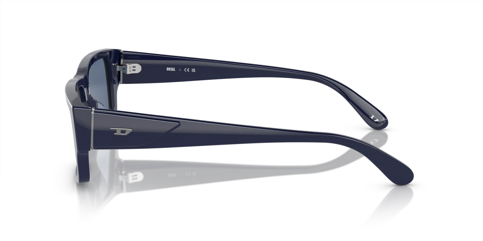 DIESEL DL2003 716/80 Occhiali da sole Acetato Blu Squadrata Normale - immagine 4