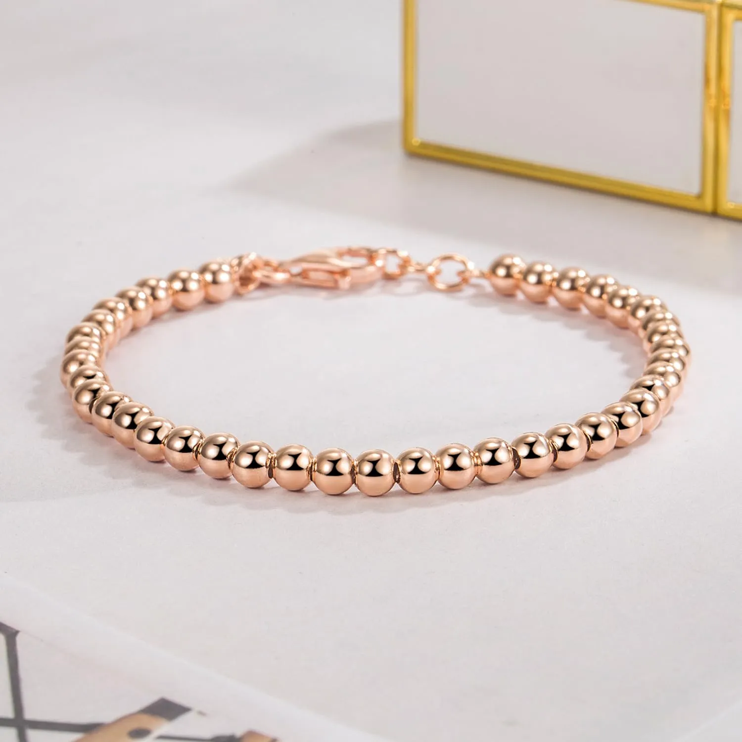 Dankadi Bracciale di Perle da Donna in Argento 925 Larghezza 4MM 6MM Senza e Con Ciondolo a Cuore, Lungo 13-21CM Dorato Oro Rosa Regalo Festa Mamma Figlia Uomo, 17CM, Argento - immagine 5
