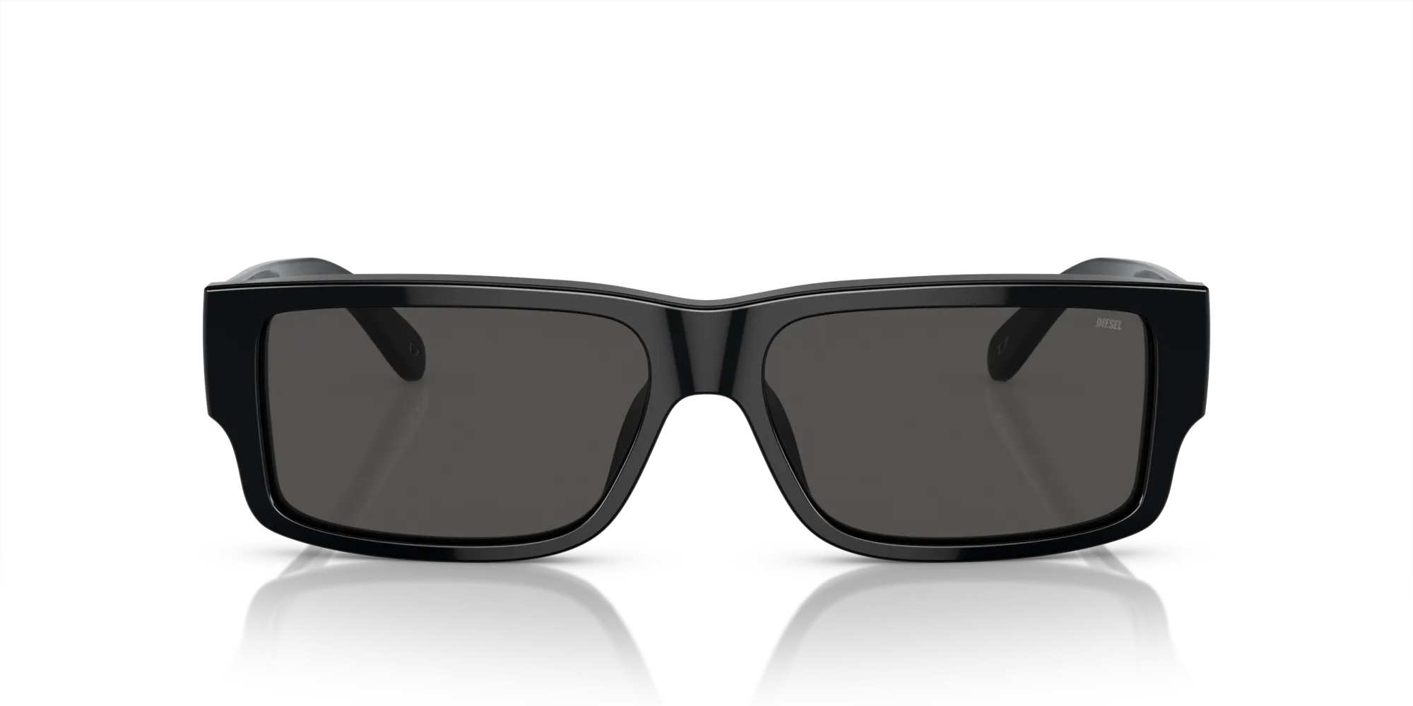 DIESEL DL2003 701/87 Occhiali da sole Acetato Nero Grigio Squadrata Normale - immagine 3