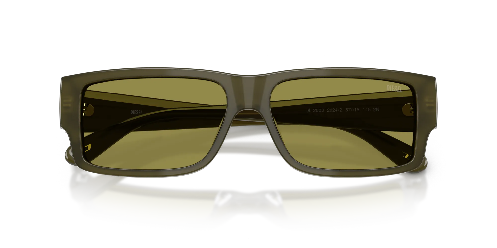 DIESEL DL2003 2024/2 Occhiali da sole Acetato Verde Verde Squadrata Normale - immagine 2
