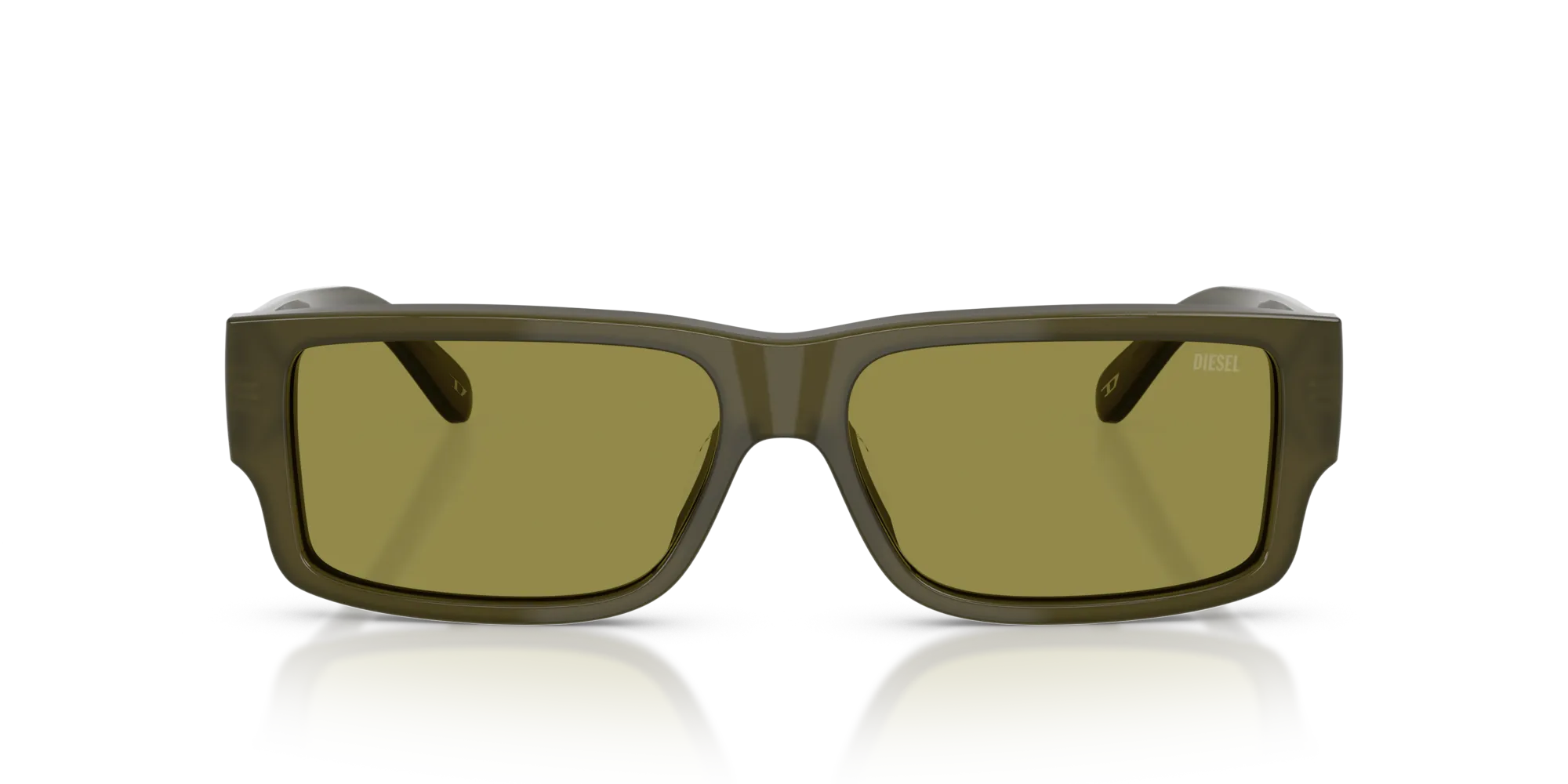 DIESEL DL2003 2024/2 Occhiali da sole Acetato Verde Verde Squadrata Normale - immagine 3