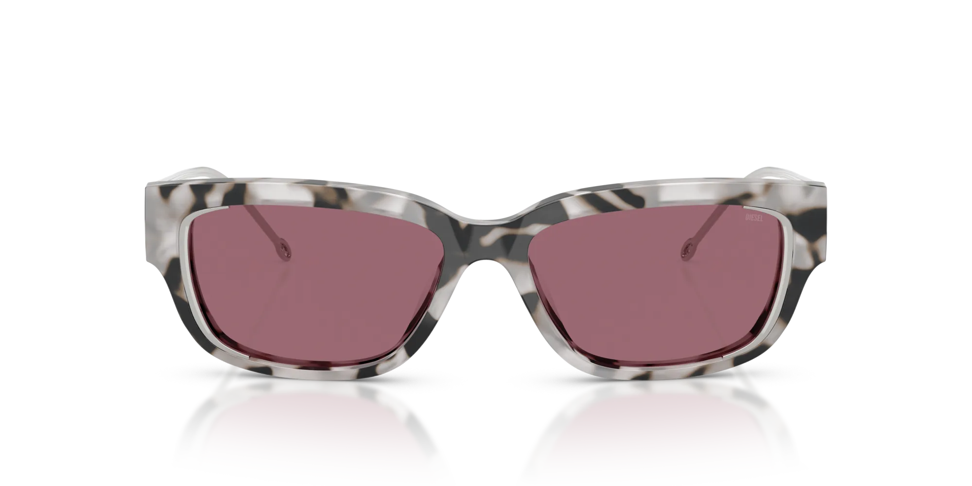 DIESEL DL2002MU 721/B5 Occhiali da sole Acetato Grigio Rosso Squadrata Normale - immagine 3