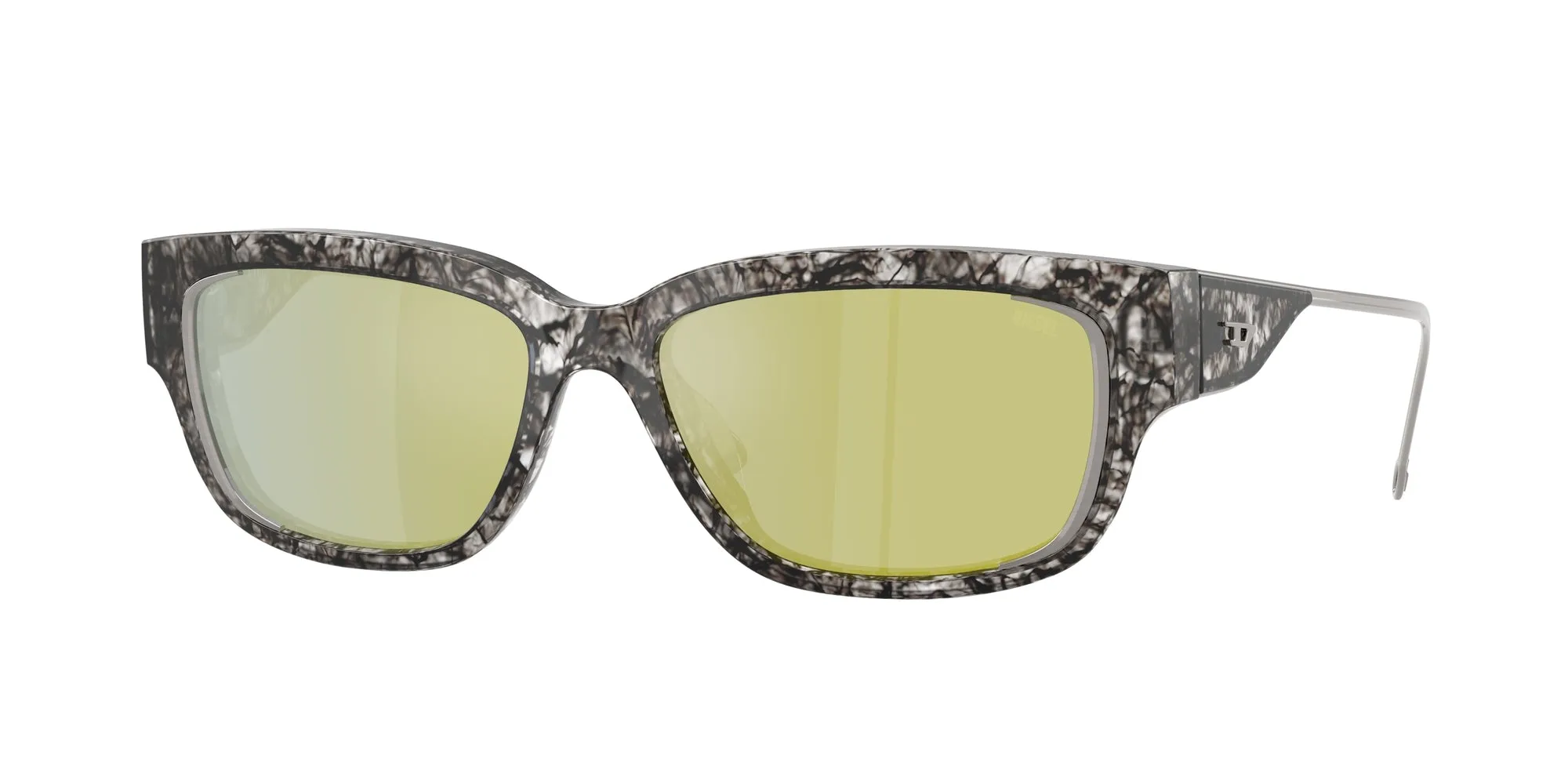 DIESEL DL2002MU 720/J2 Occhiali da sole Acetato Tartaruga Verde Squadrata Normale - immagine 1