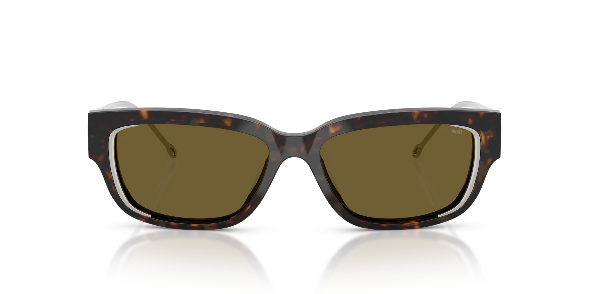 DIESEL DL2002MU 713/73 Occhiali da sole Acetato Tartaruga Marrone Squadrata Normale - immagine 3