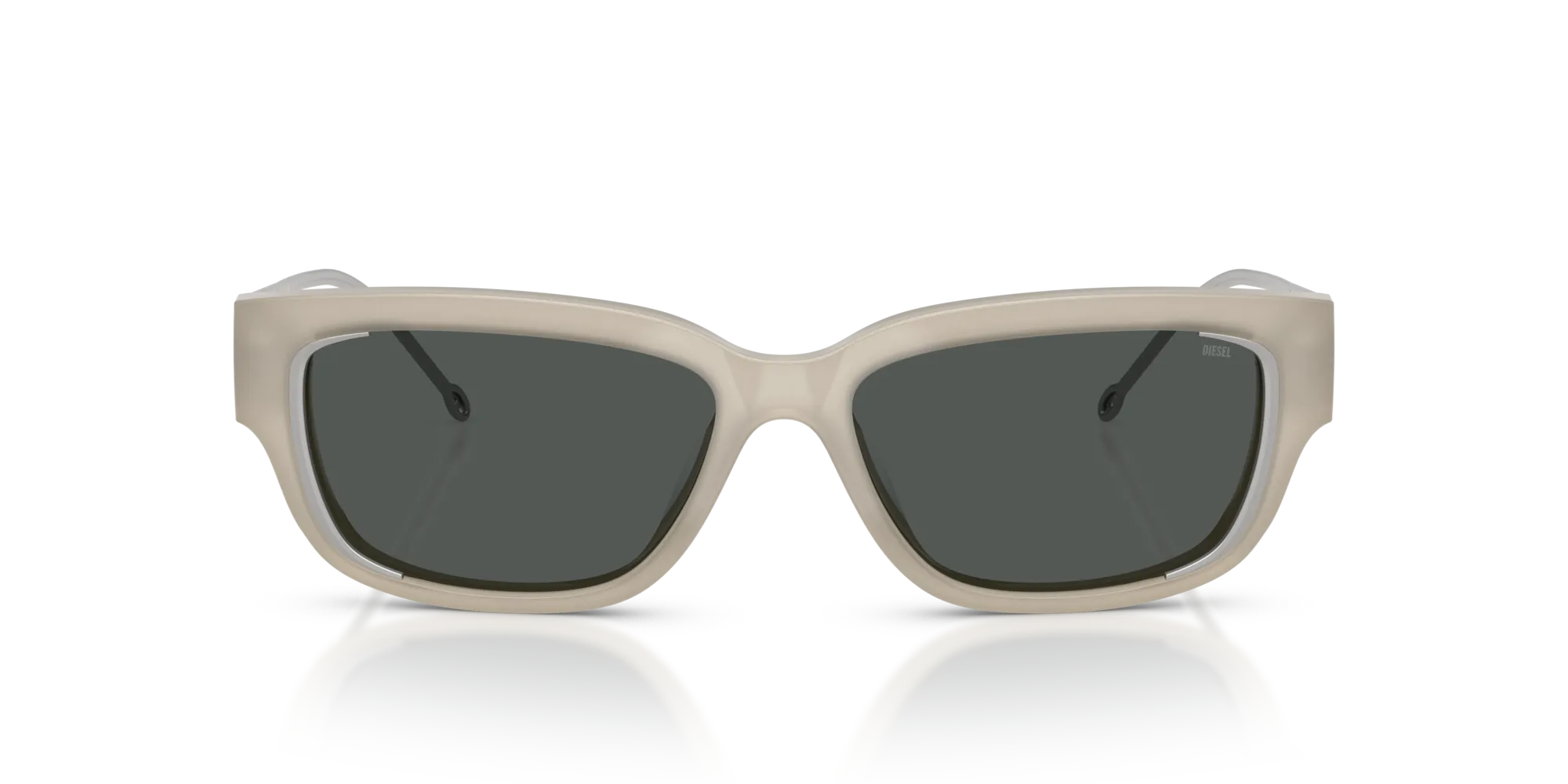 DIESEL DL2002MU 201987 Occhiali da sole Acetato Bianco Grigio Squadrata Normale - immagine 3