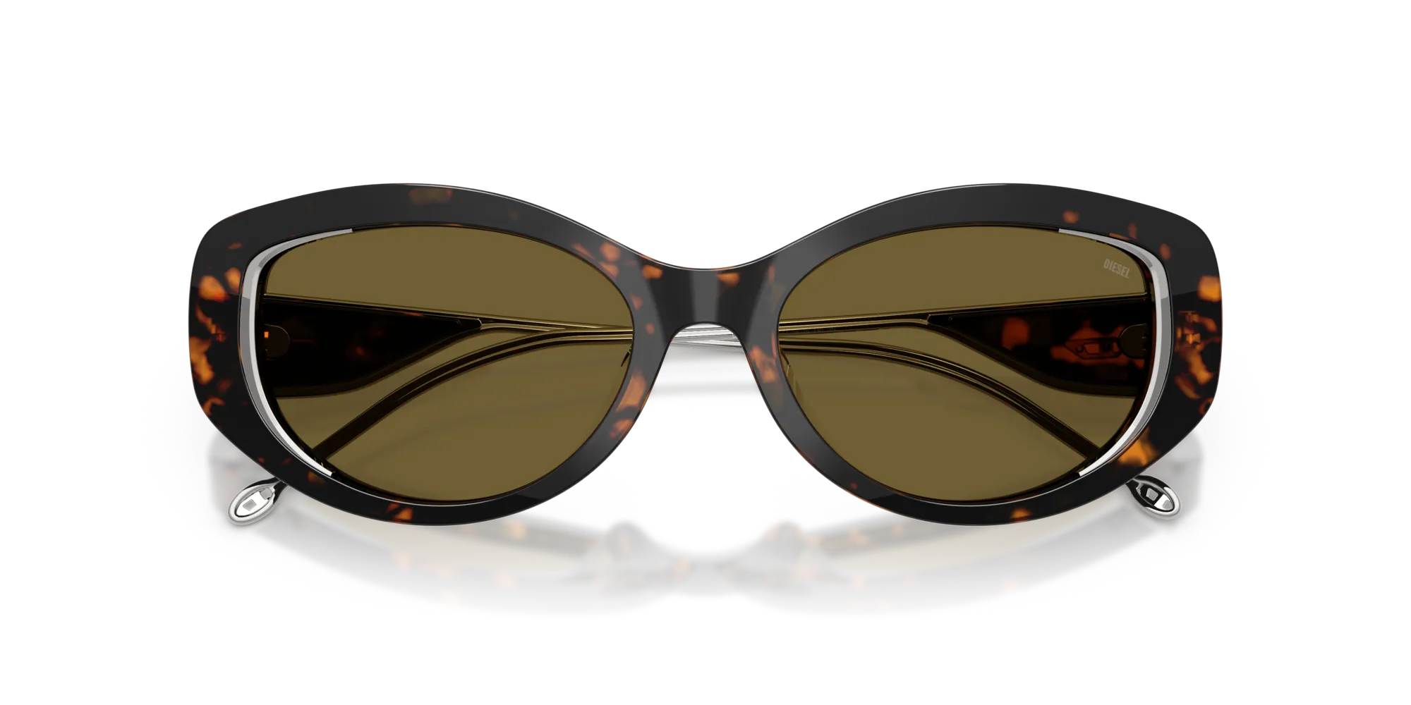 DIESEL DL2001MU 711/73 Occhiali da sole Acetato Tartaruga Marrone Rotonda Normale - immagine 2