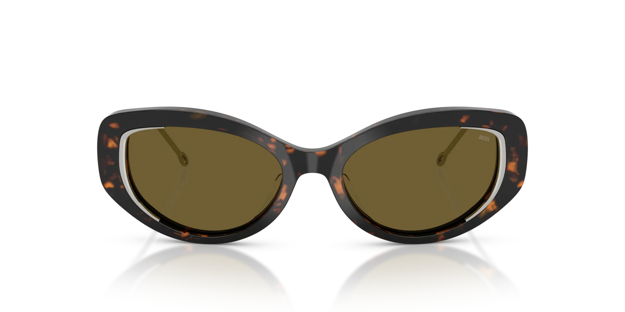 DIESEL DL2001MU 711/73 Occhiali da sole Acetato Tartaruga Marrone Rotonda Normale - immagine 3