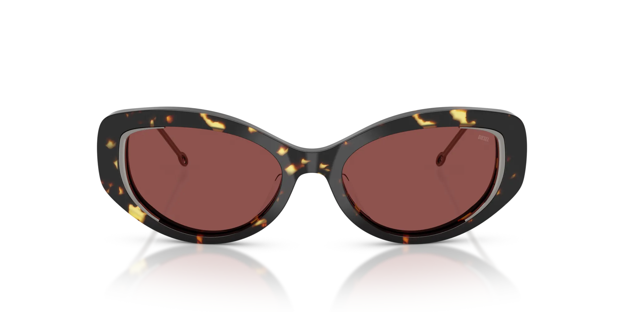 DIESEL DL2001MU 201775 Occhiali da sole Acetato Tartaruga Viola Rotonda Normale - immagine 3