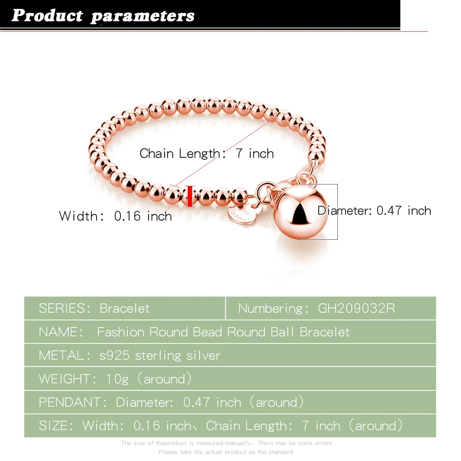Dankadi Bracciale di Perle per Donna in Argento 925 Larghezza 4MM 6MM Senza e Con Ciondolo a Cuore, Lungo 13-21CM Doré Oro Rosa Regalo Festa della Mamma Uomo, 21CM, Argento - immagine 2