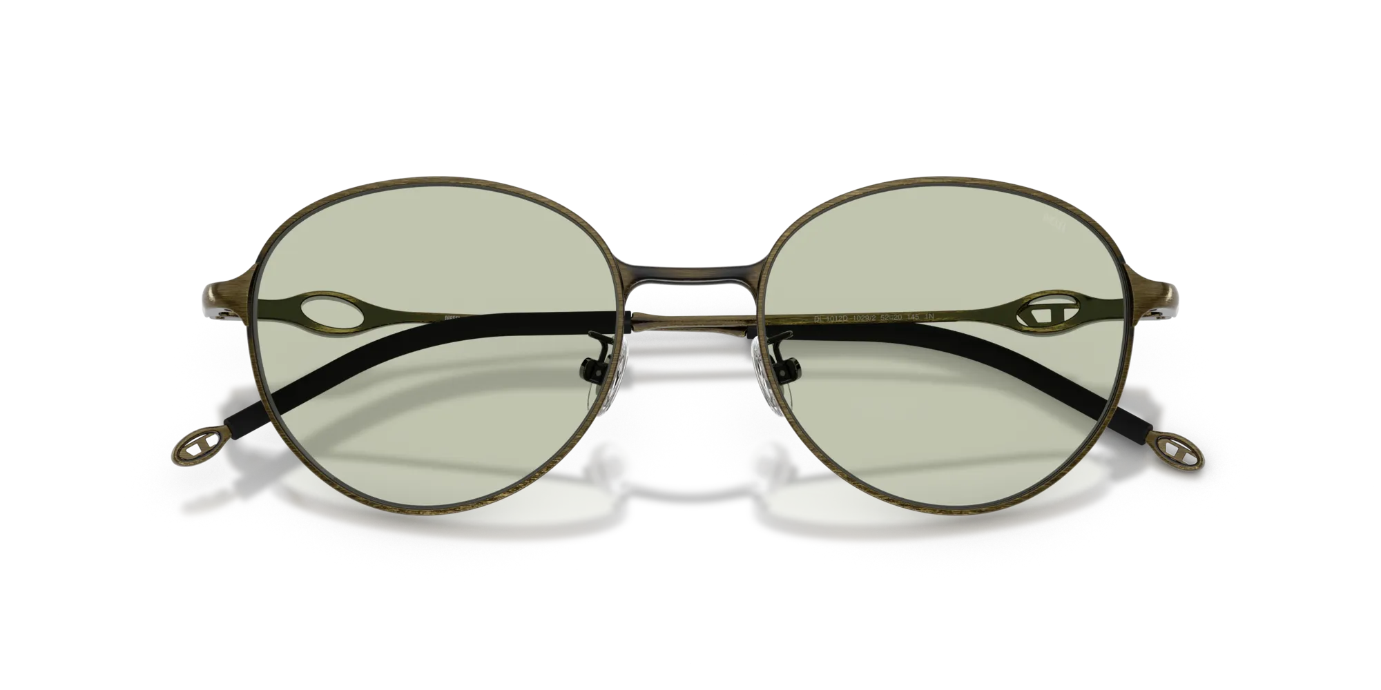 DIESEL DL1012D 1029/2 Occhiali da sole Metallo Verde Verde Rotonda Normale - immagine 2