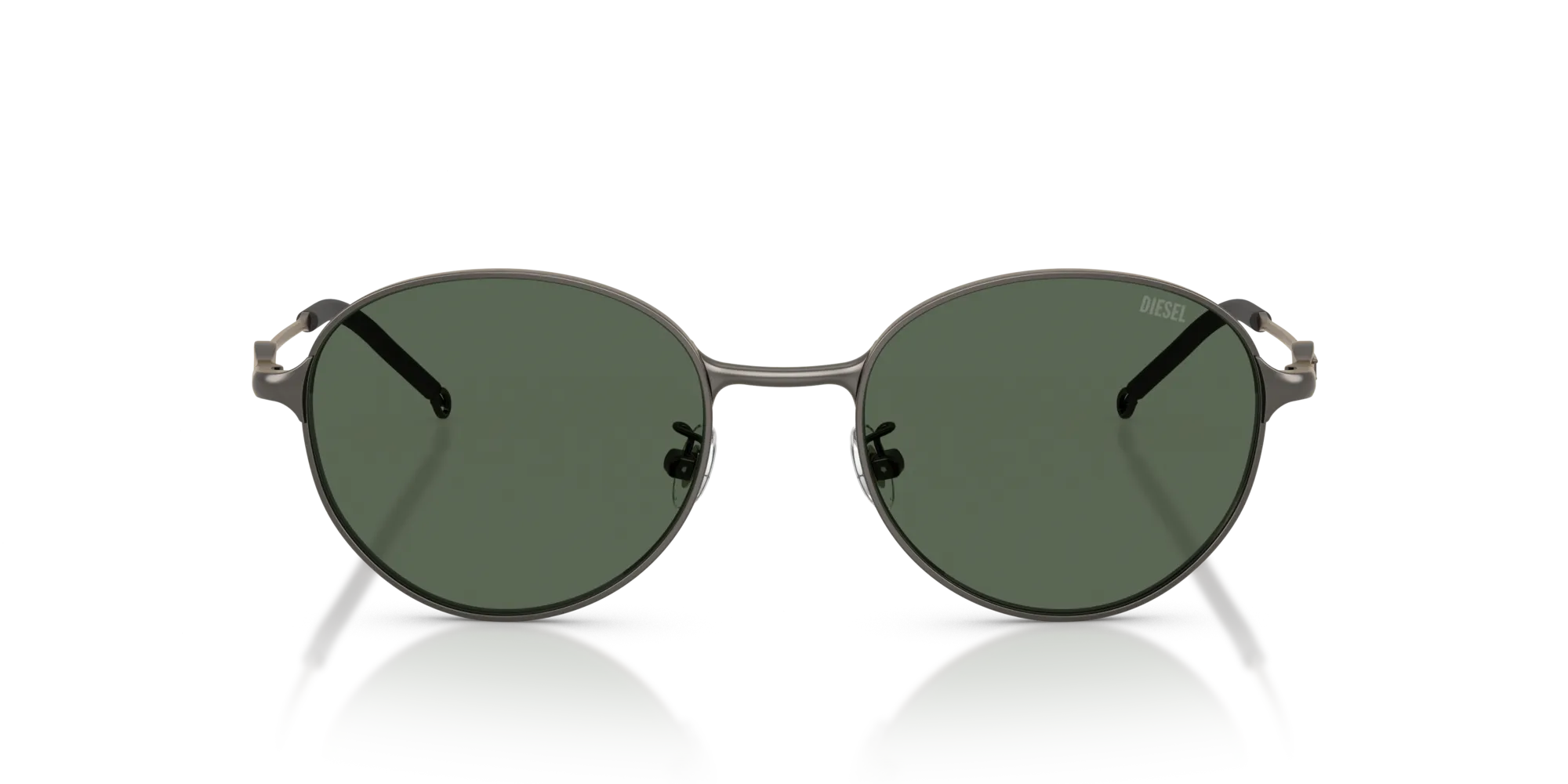 DIESEL DL1012D 100971 Occhiali da sole Metallo Grigio Verde Rotonda Normale - immagine 3