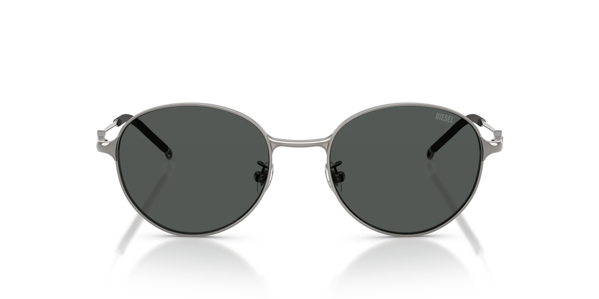 DIESEL DL1012D 100387 Occhiali da sole Metallo Grigio Grigio Rotonda Normale - immagine 3