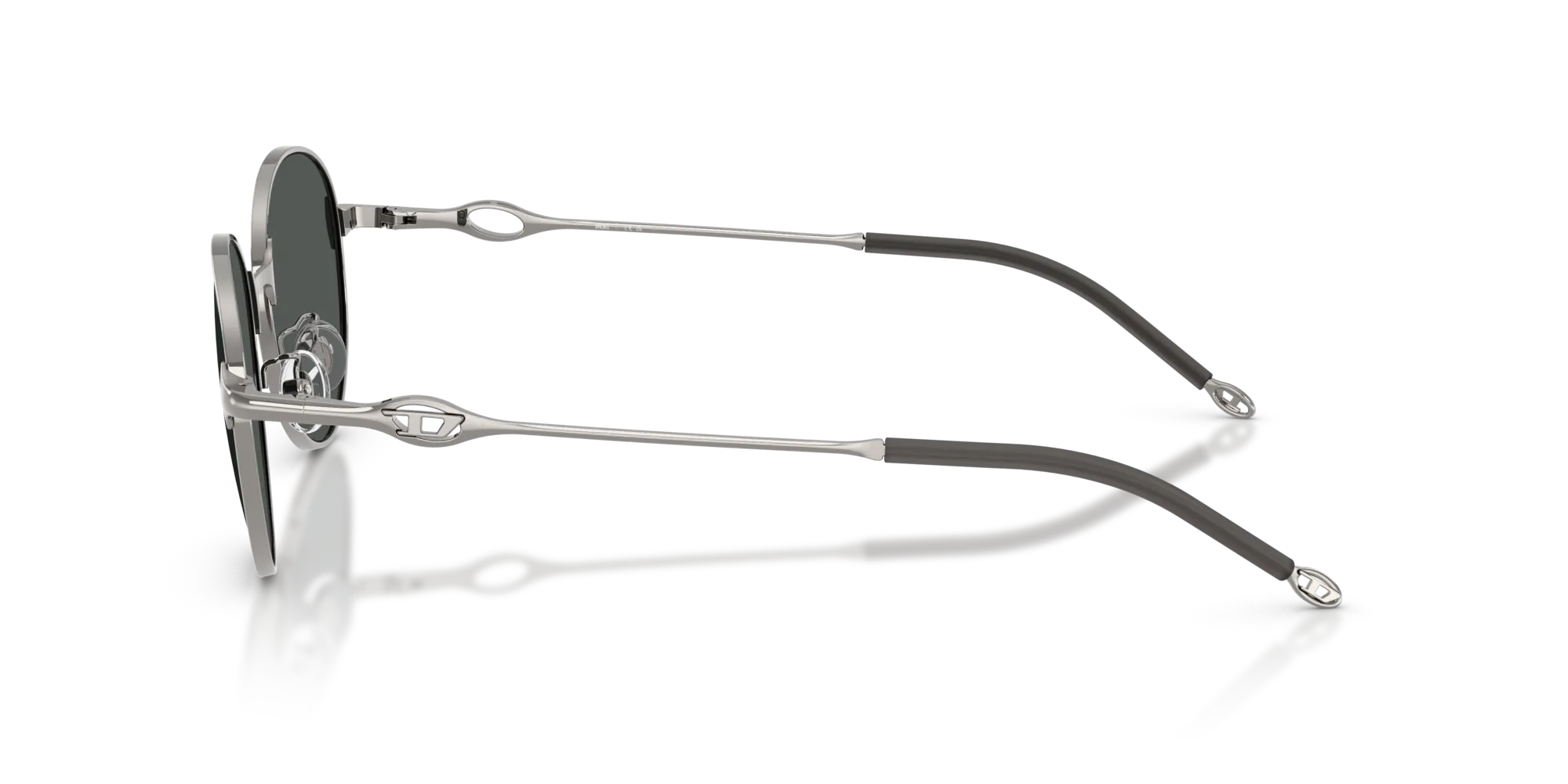 DIESEL DL1012D 100387 Occhiali da sole Metallo Grigio Grigio Rotonda Normale - immagine 4