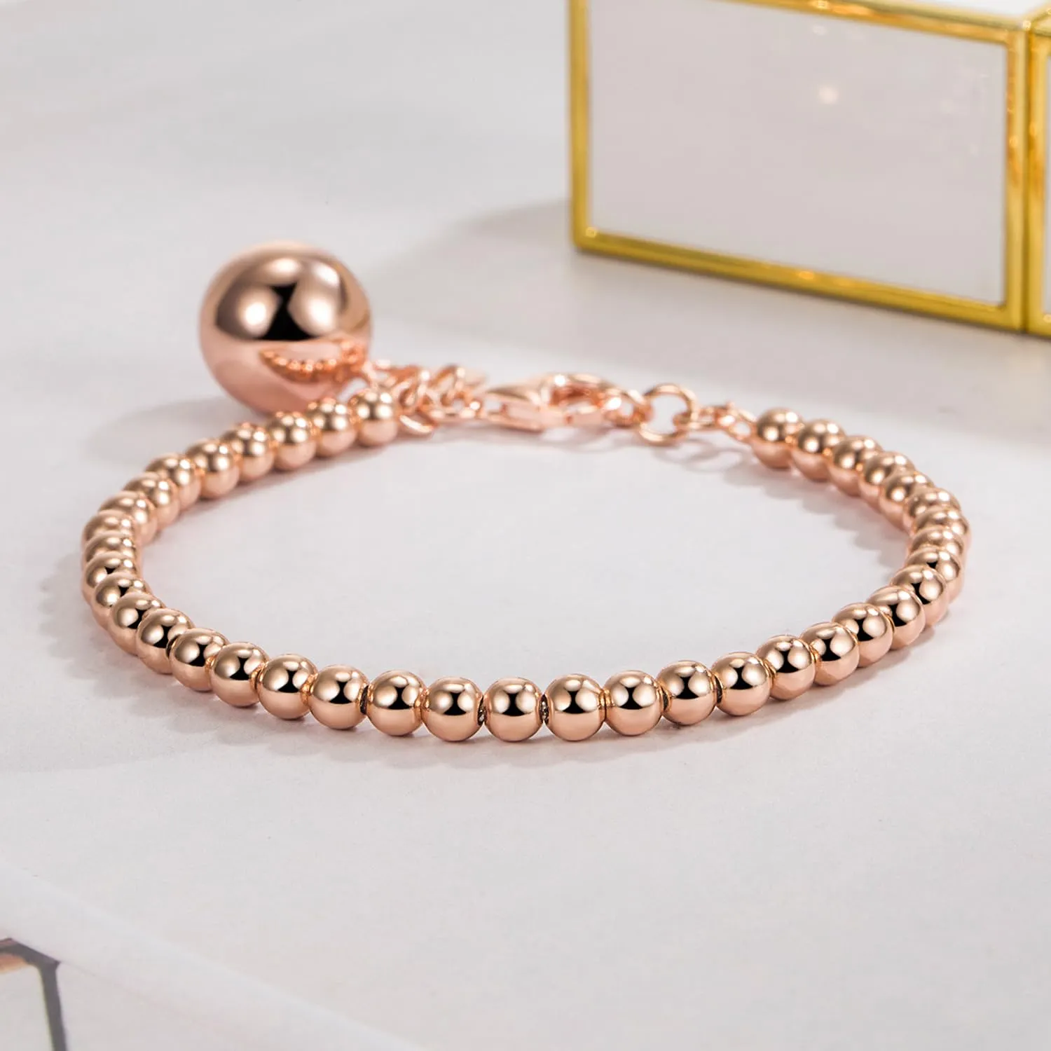 Dankadi Bracciale di Perle per Donna in Argento 925 Larghezza 4MM 6MM Senza e Con Ciondolo a Cuore, Lunghezza 13-21CM Doré Oro Rosa Regalo Festa della Mamma Uomo, 13CM, Argento - immagine 8