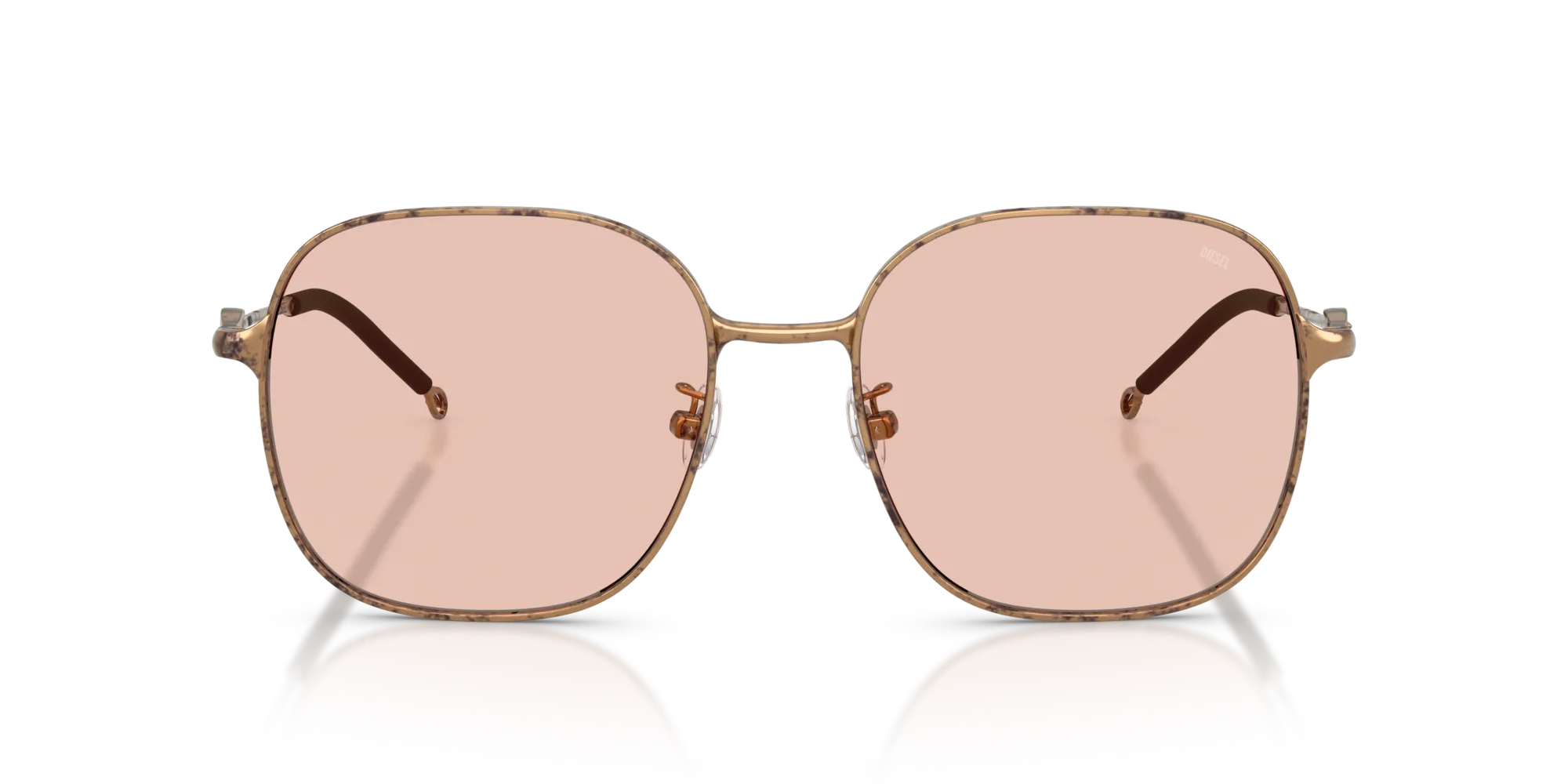 DIESEL DL1010D 103084 Occhiali da sole Metallo Bronzo Rosa Squadrata Normale - immagine 3