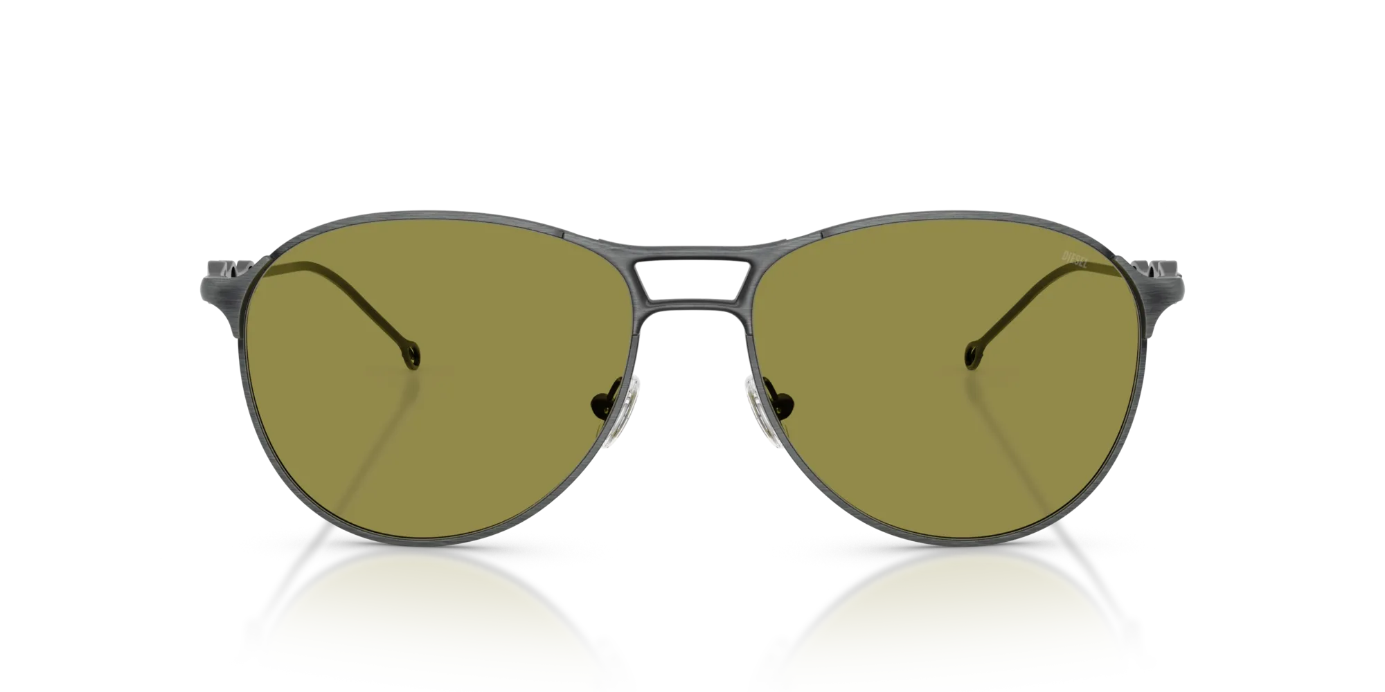 DIESEL DL1009 1027/2 Occhiali da sole Metallo Grigio Verde Pantos Normale - immagine 3