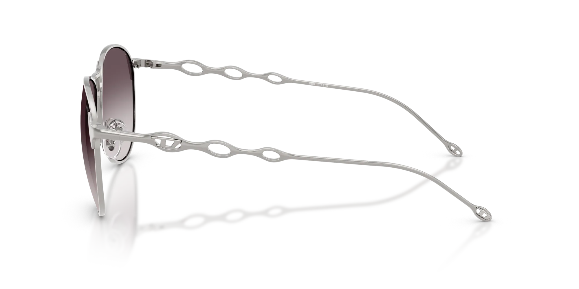 DIESEL DL1009 101411 Occhiali da sole Metallo Grigio Grigio Pantos Normale Sfumato - immagine 4