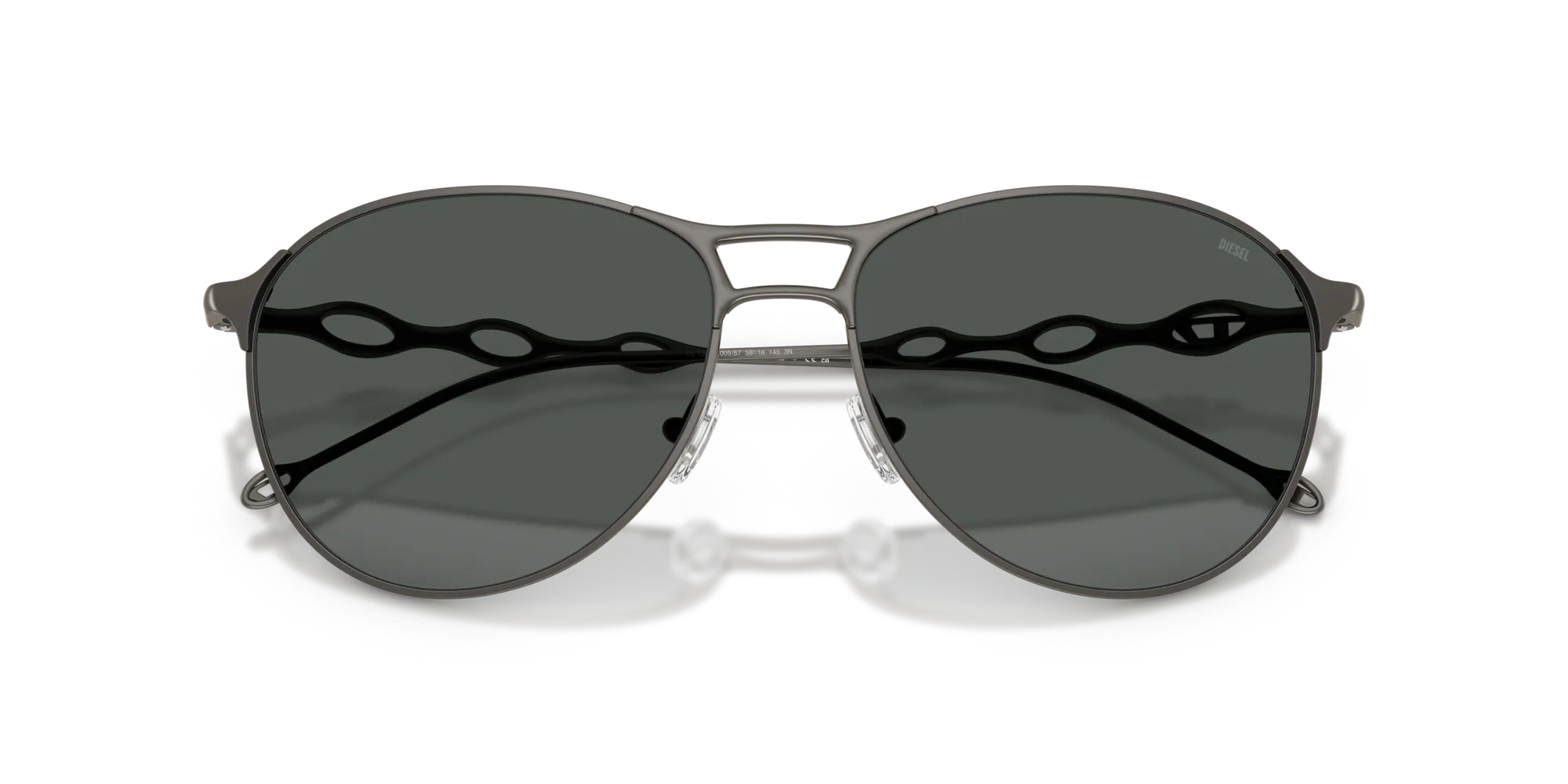 DIESEL DL1009 100987 Occhiali da sole Metallo Grigio Grigio Pantos Normale - immagine 2