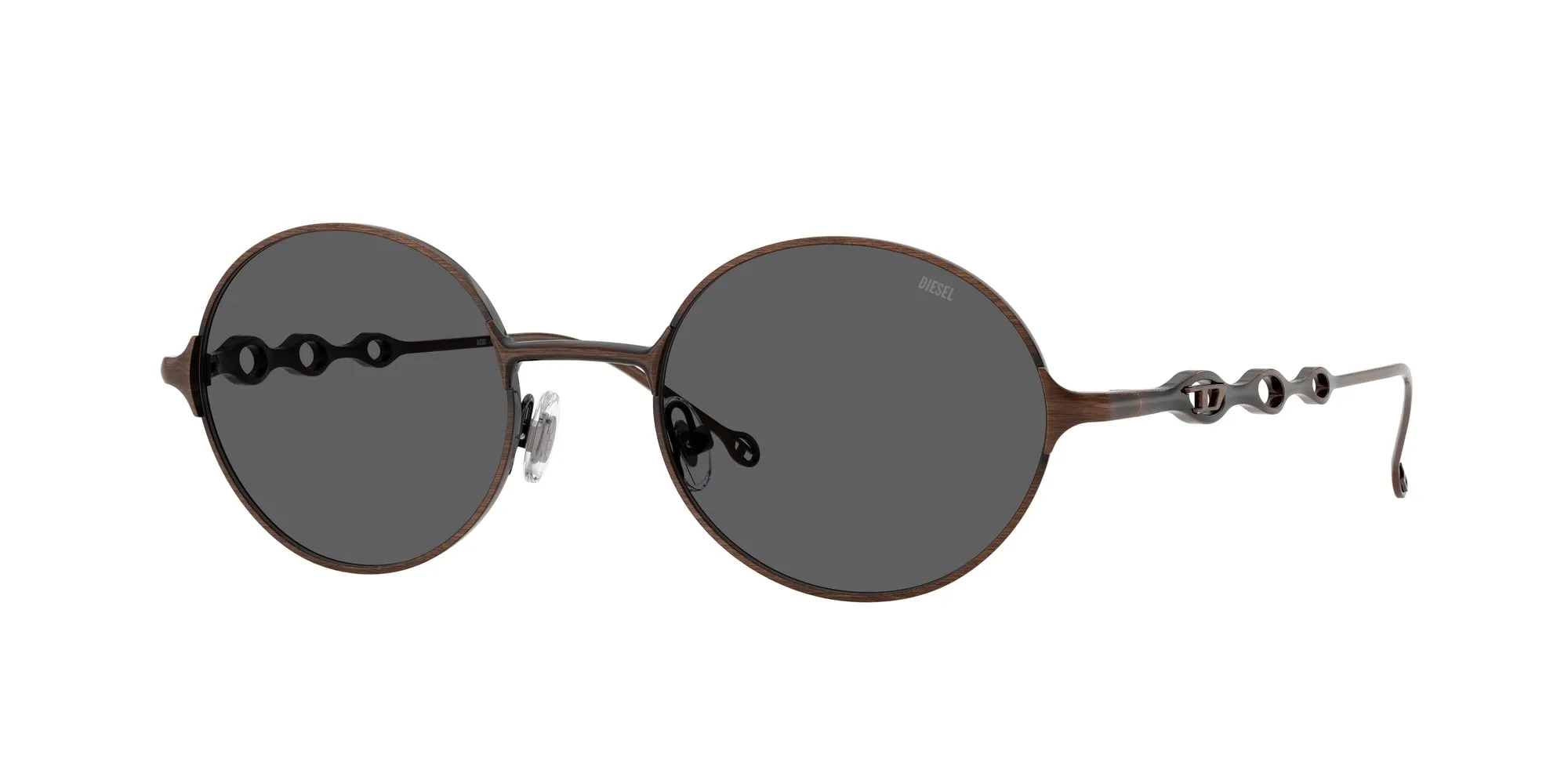 DIESEL DL1008 102587 Occhiali da sole Metallo Bronzo Grigio Rotonda Normale - immagine 1