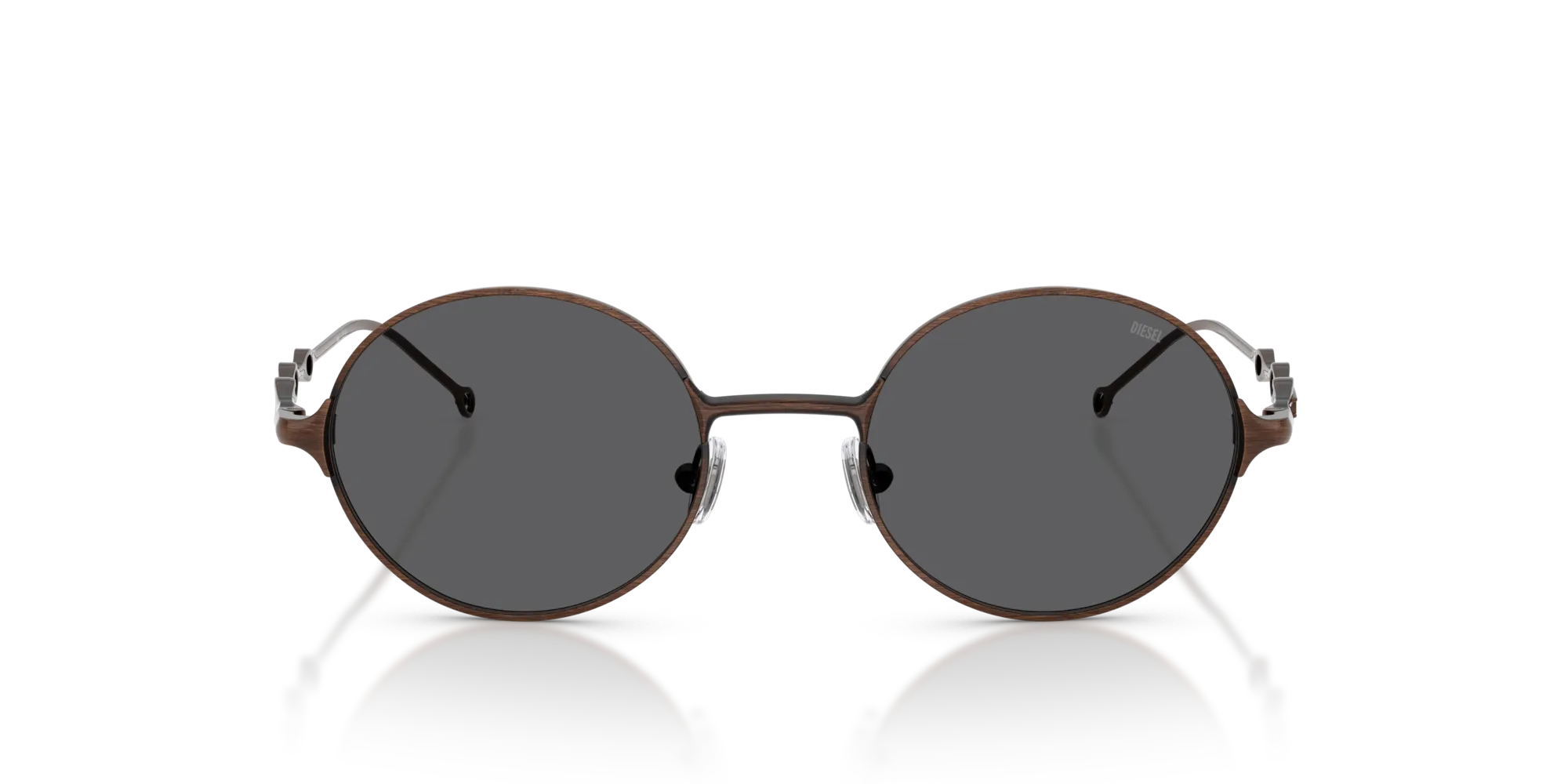 DIESEL DL1008 102587 Occhiali da sole Metallo Bronzo Grigio Rotonda Normale - immagine 3