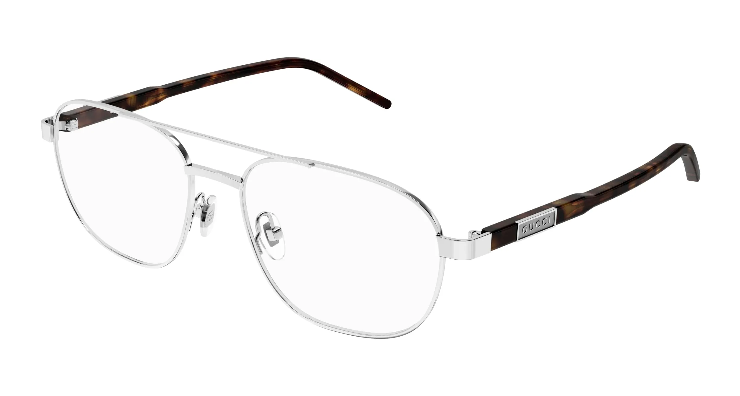 Gucci GG1800O 002 Montature da vista Metallo Argento Trasparente Squadrata - immagine 1