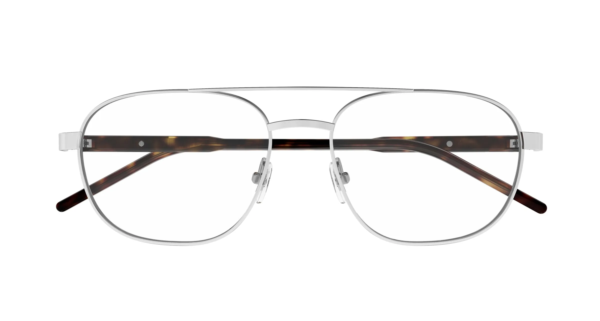 Gucci GG1800O 002 Montature da vista Metallo Argento Trasparente Squadrata - immagine 2