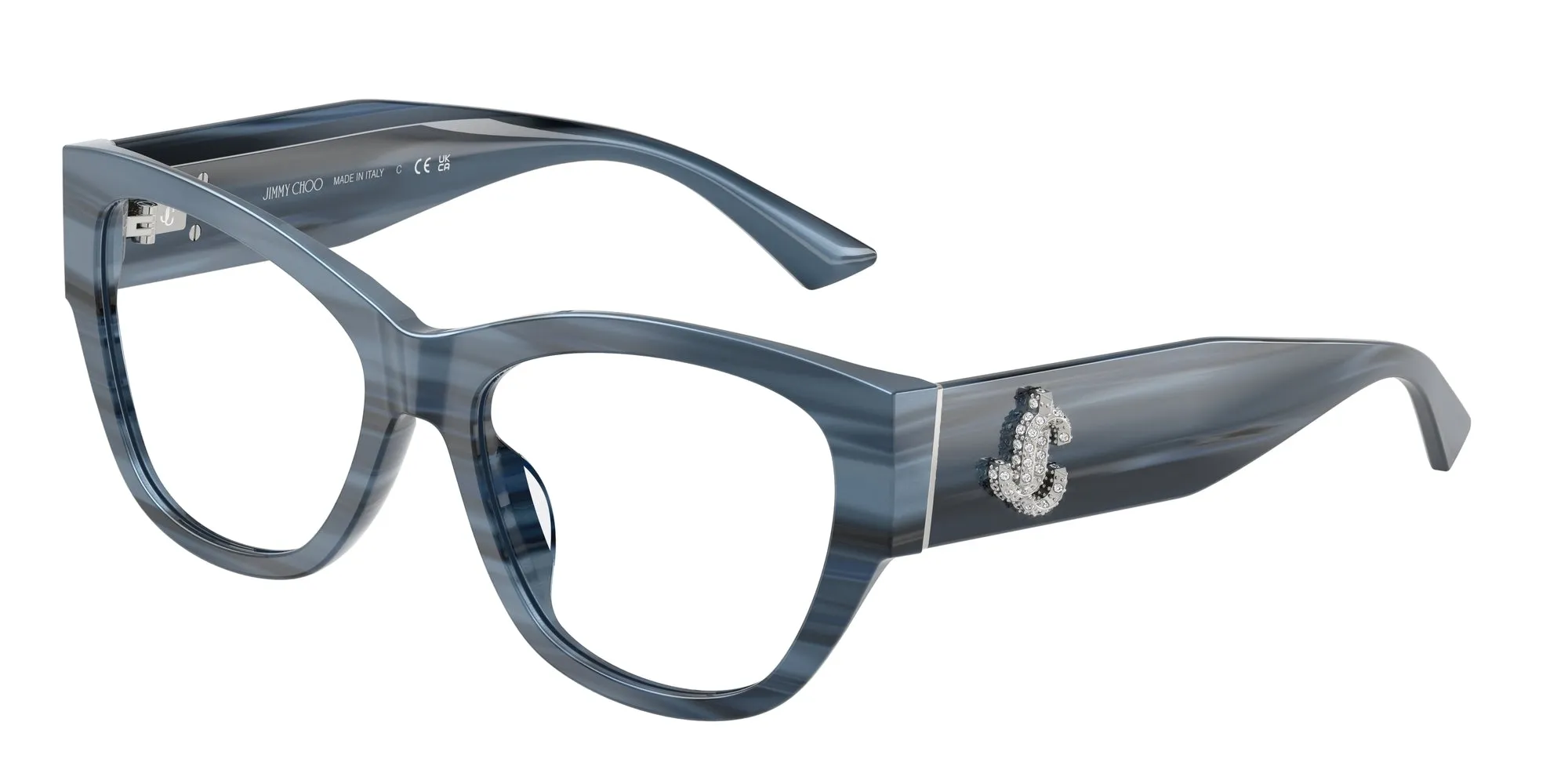 Jimmy Choo JC3033BU 5072 Montature da vista Acetato Blu Pantos Normale - immagine 1