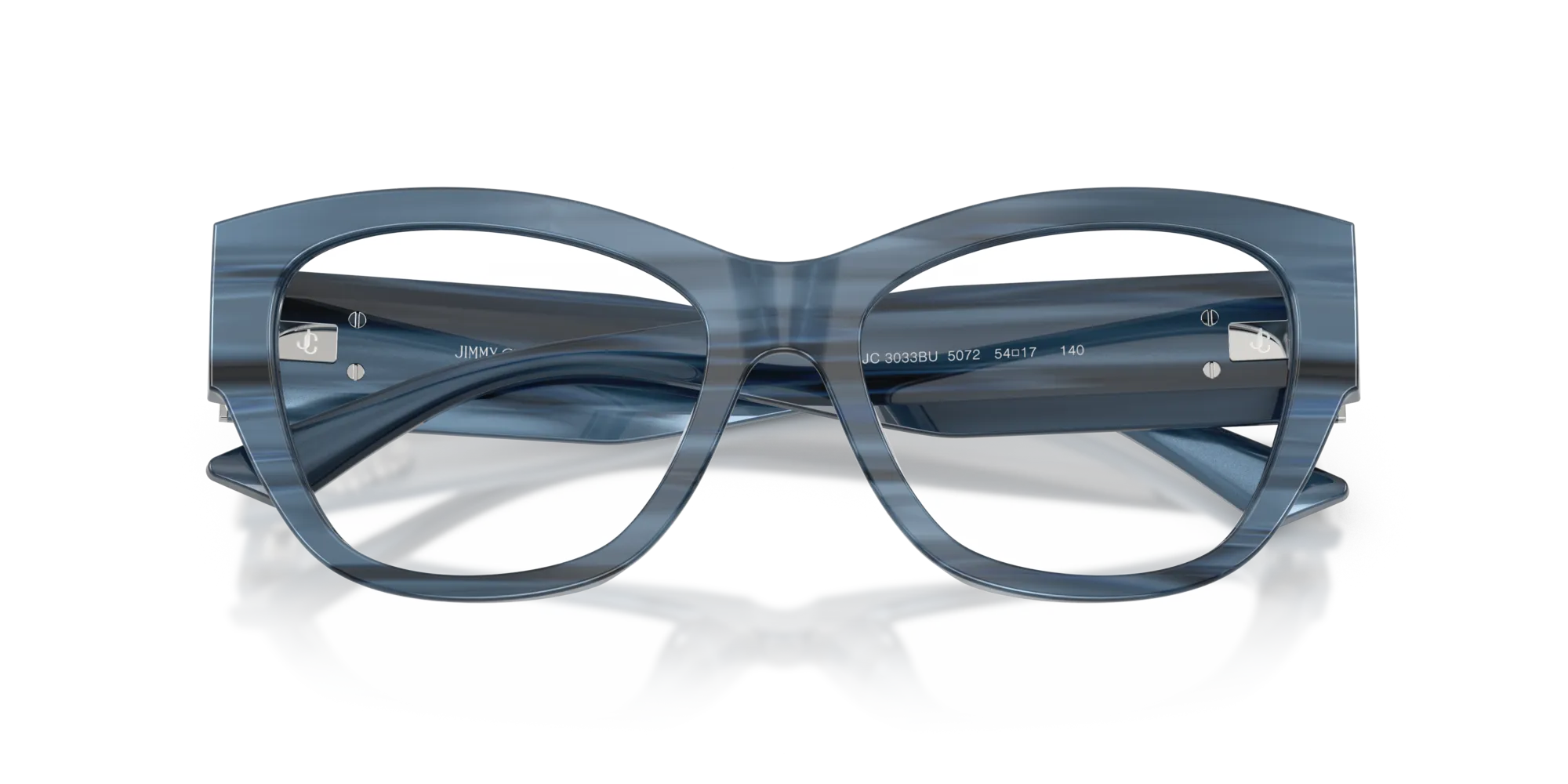 Jimmy Choo JC3033BU 5072 Montature da vista Acetato Blu Pantos Normale - immagine 2