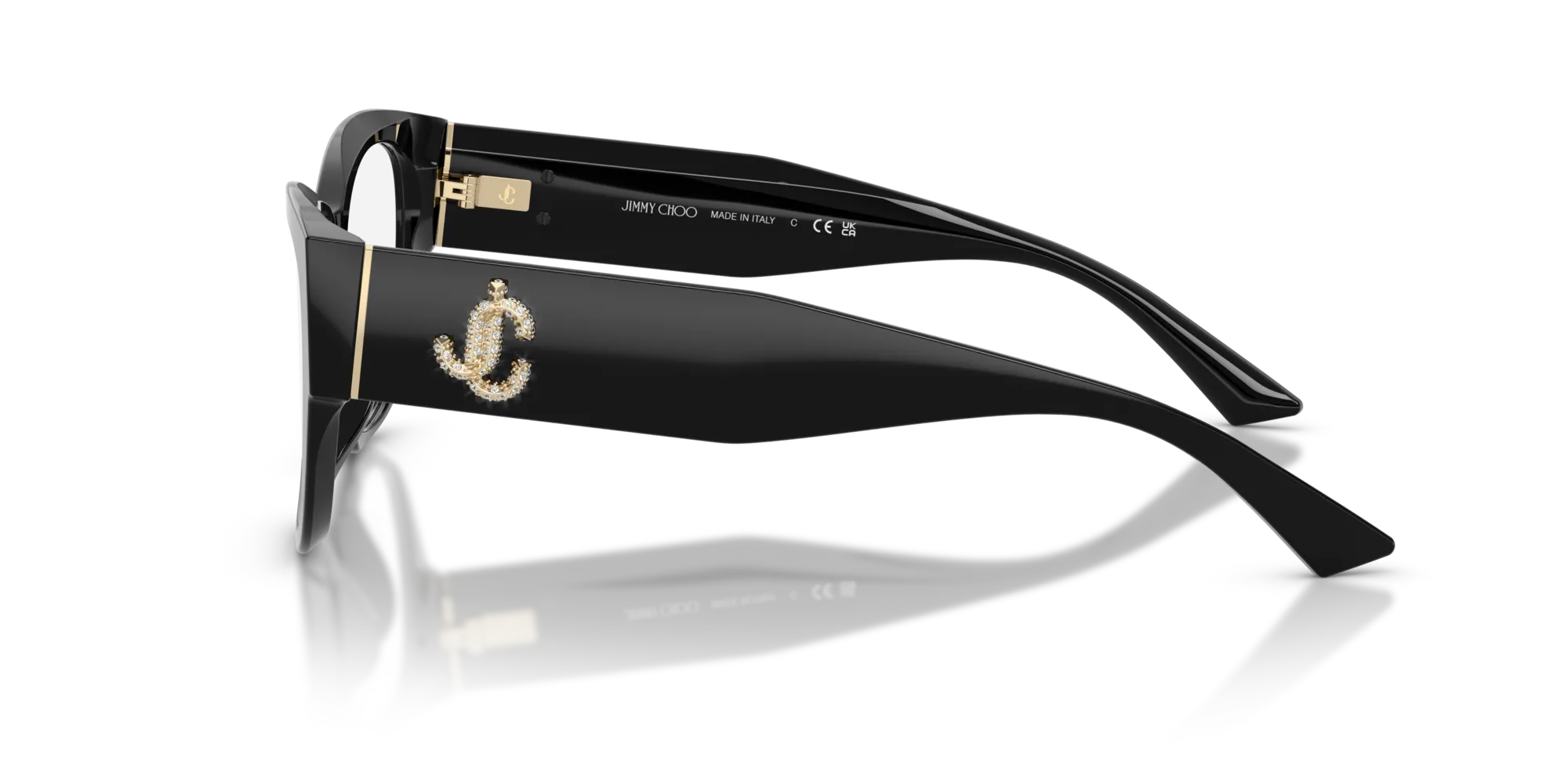 Jimmy Choo JC3033BU 5000 Montature da vista Acetato Nero Pantos Normale - immagine 4