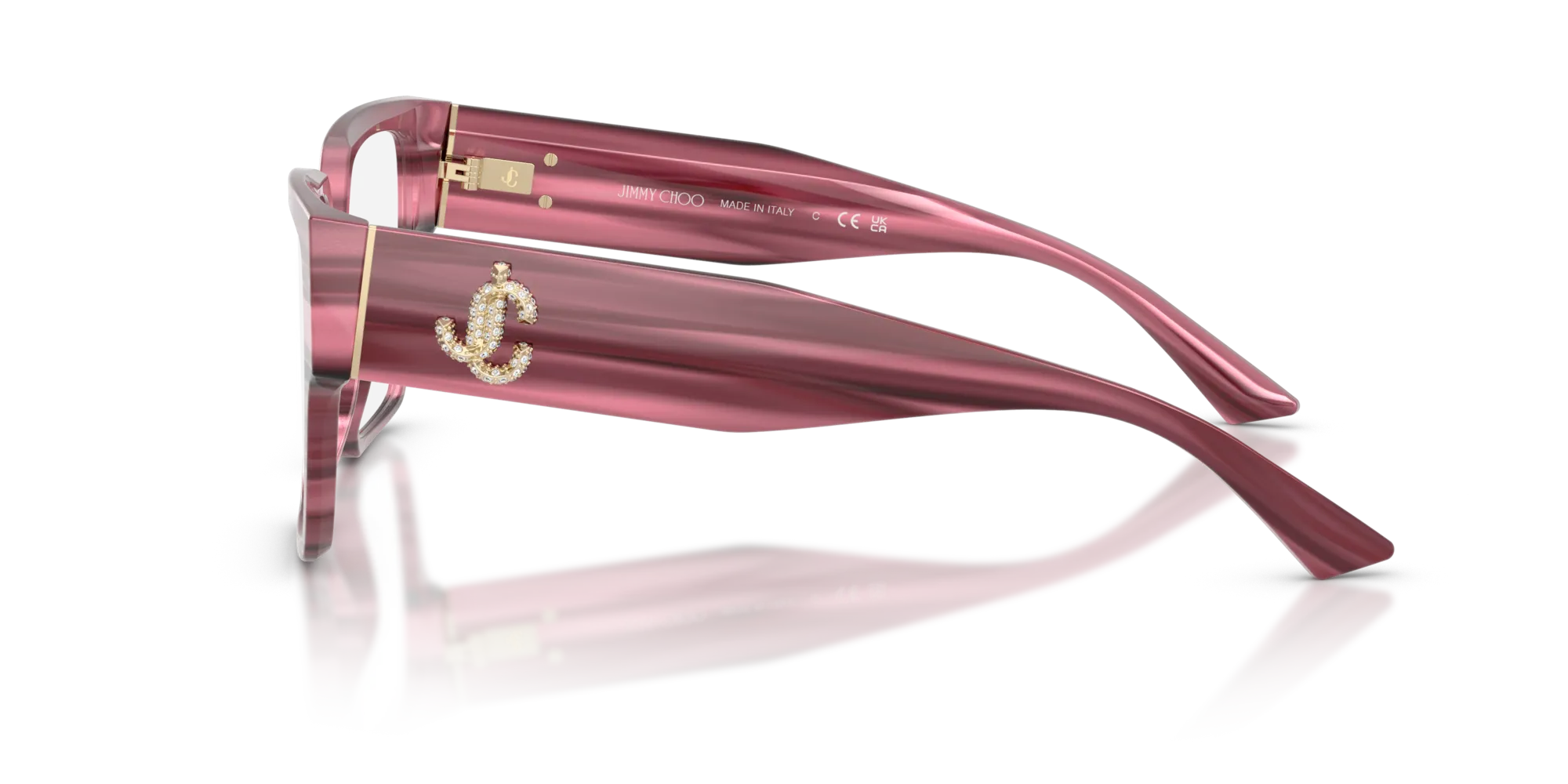 Jimmy Choo JC3032B 5064 Montature da vista Acetato Viola Squadrata Normale - immagine 4