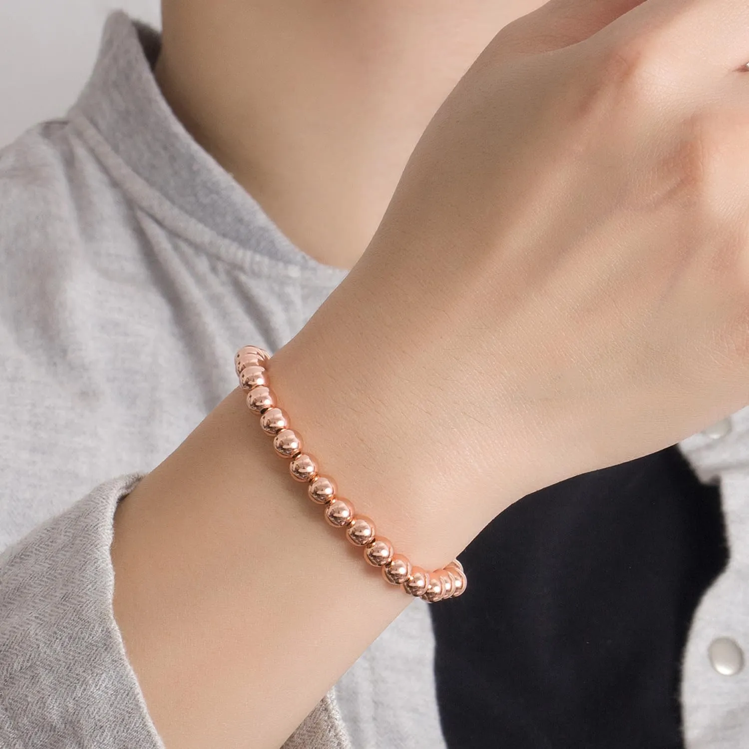Dankadi Bracciale di Perle per Donna in Argento 925 Larghezza 4MM 6MM Senza e Con Ciondolo a Cuore, Lunghezza 13-21CM Doré Oro Rosa Regalo Festa della Mamma Uomo, 17CM, Argento - immagine 4