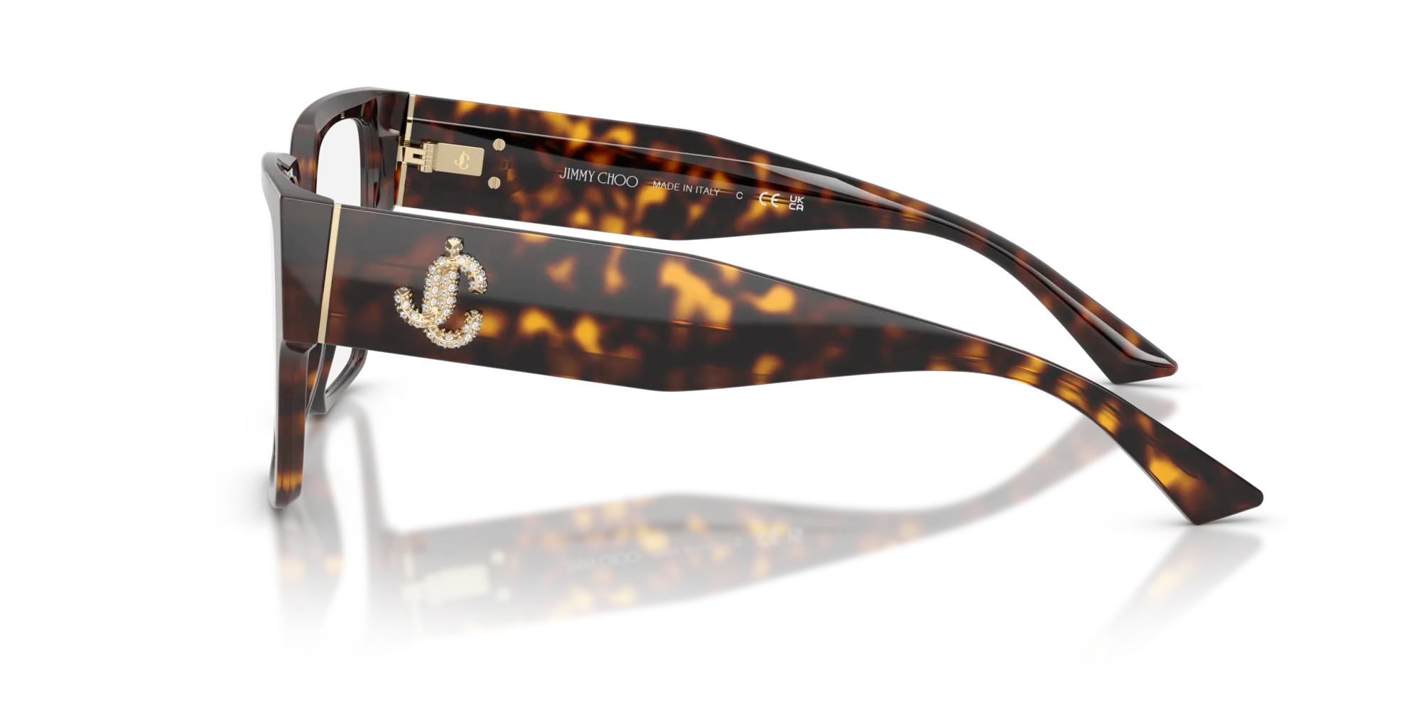 Jimmy Choo JC3032B 5002 Montature da vista Acetato Tartaruga Squadrata Normale - immagine 4