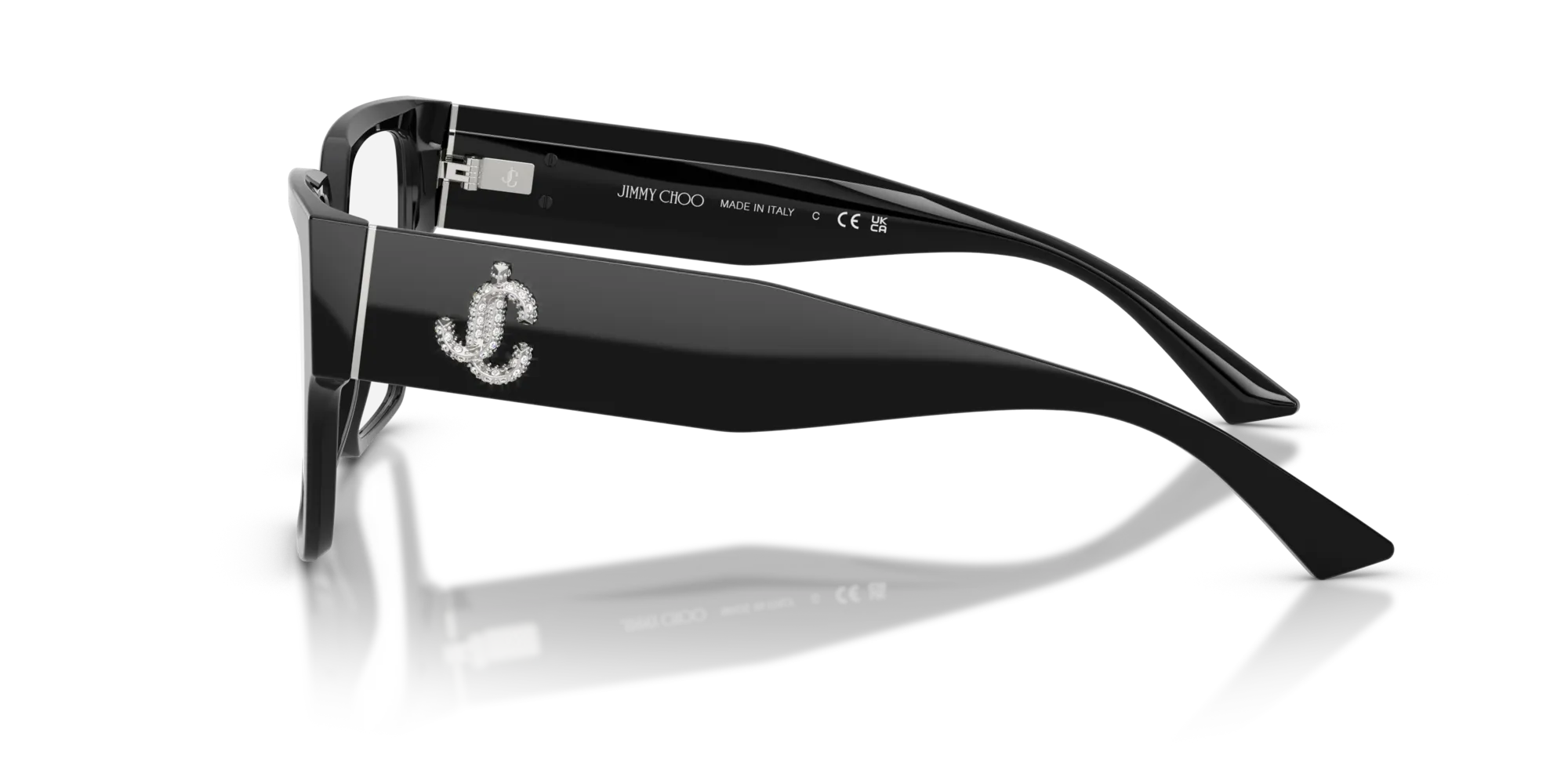 Jimmy Choo JC3032B 5000 Montature da vista Acetato Nero Squadrata Normale - immagine 4