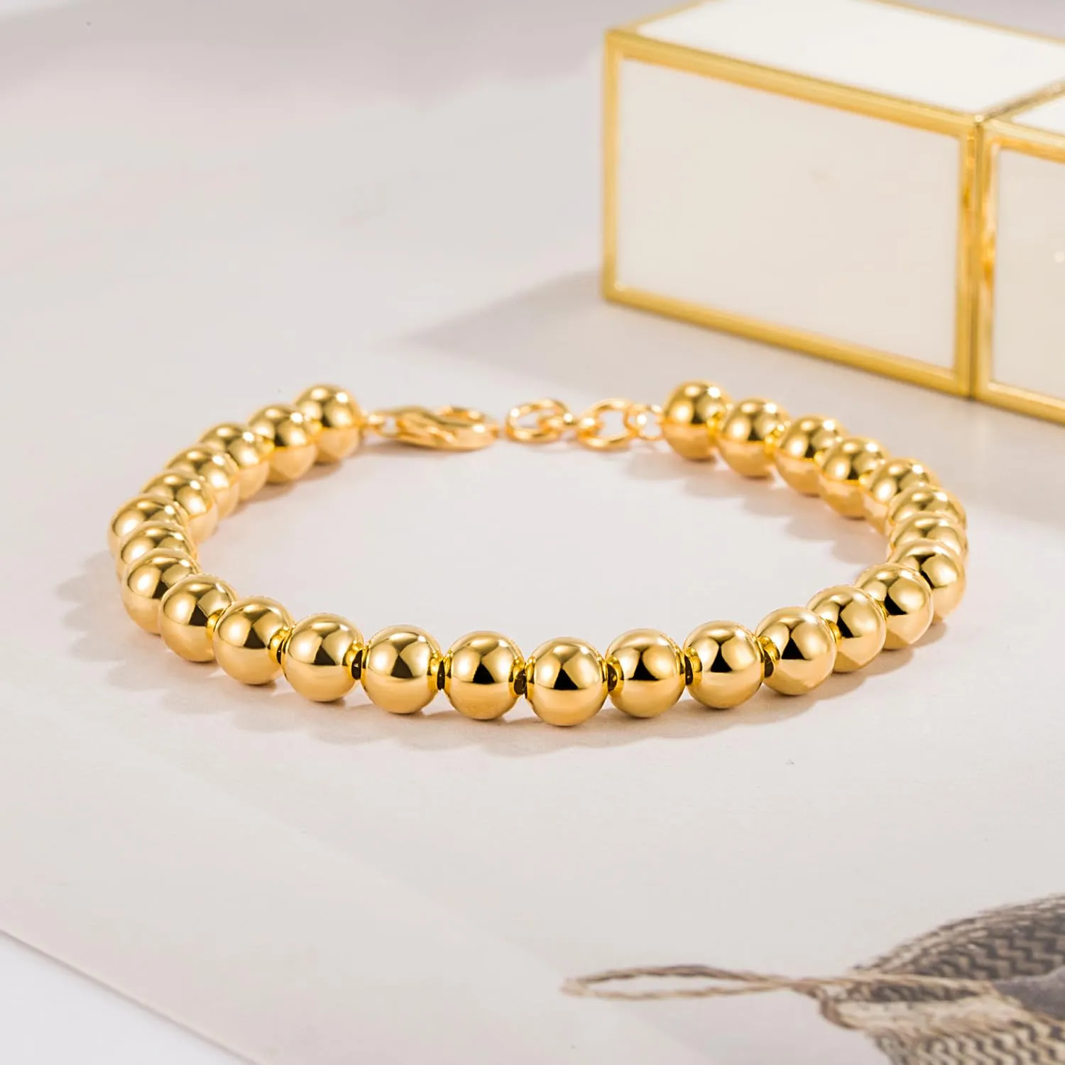 Dankadi Bracciale di Perle per Donna in Argento 925 Larghezza 4MM 6MM Senza e Con Ciondolo a Cuore, Lunghezza 13-21CM Doré Oro Rosa Regalo Festa della Mamma Uomo, 18CM, Argento - immagine 3