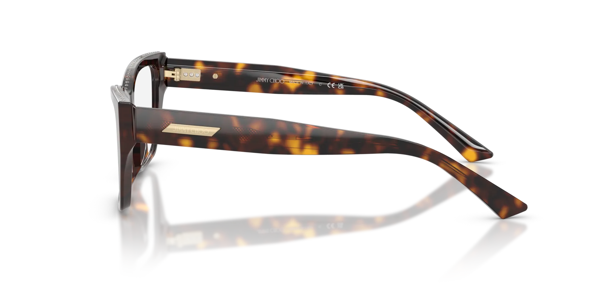 Jimmy Choo JC3031BU 5002 Montature da vista Acetato Tartaruga Cat Eye Normale - immagine 4