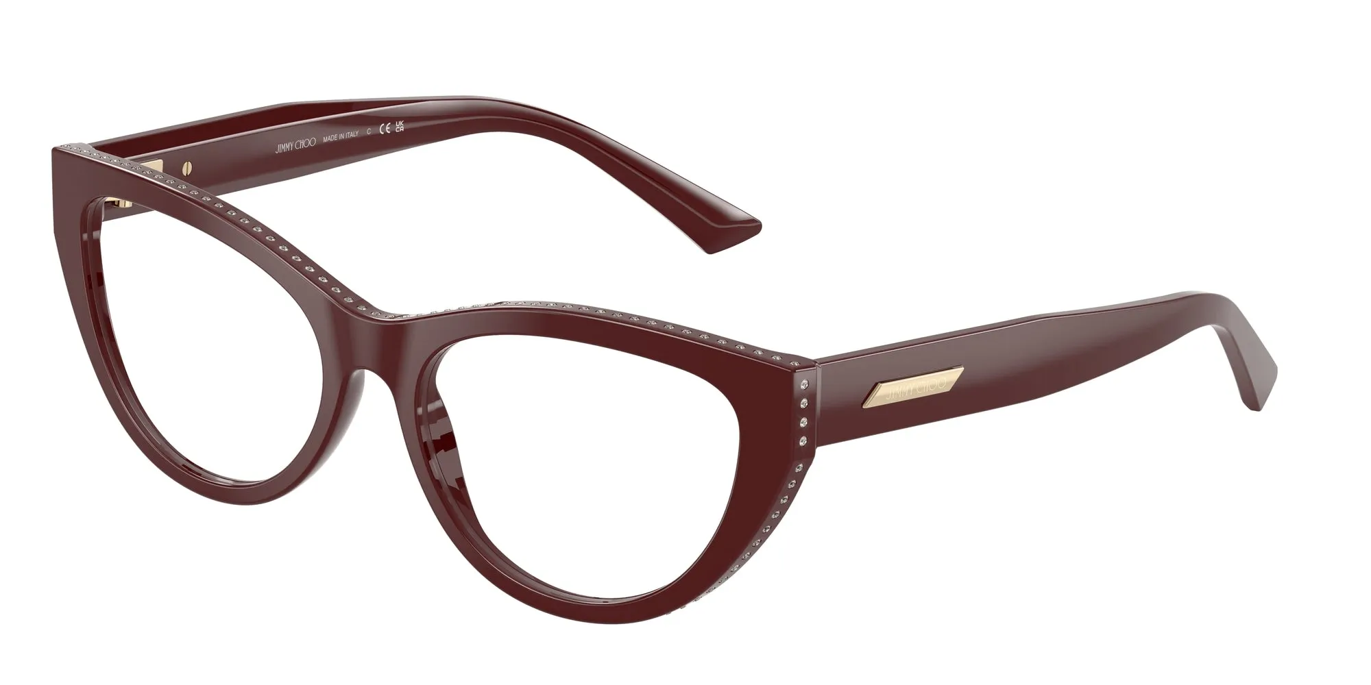 Jimmy Choo JC3030B 5057 Montature da vista Acetato Rosso Cat Eye Normale - immagine 1