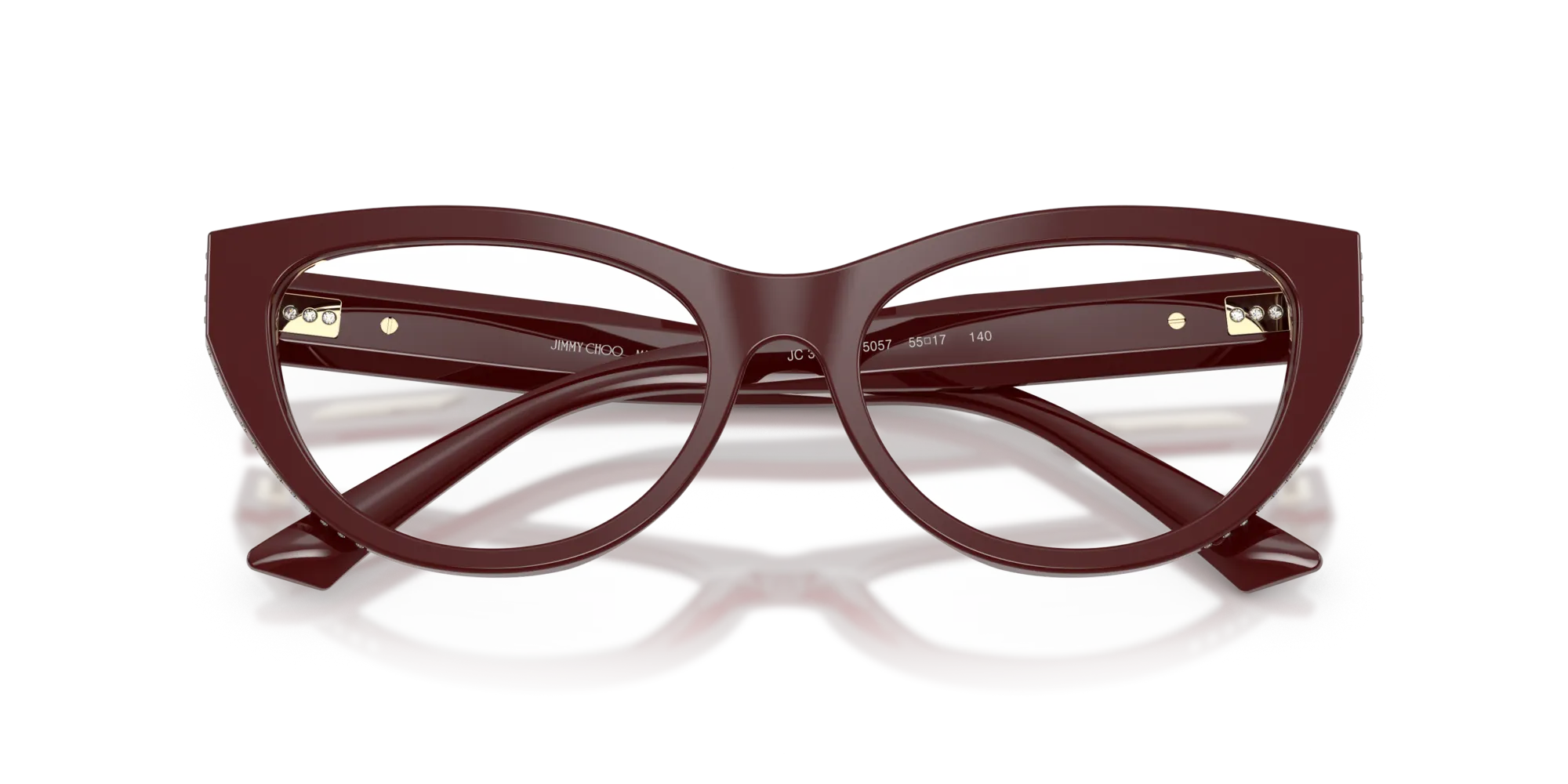 Jimmy Choo JC3030B 5057 Montature da vista Acetato Rosso Cat Eye Normale - immagine 2