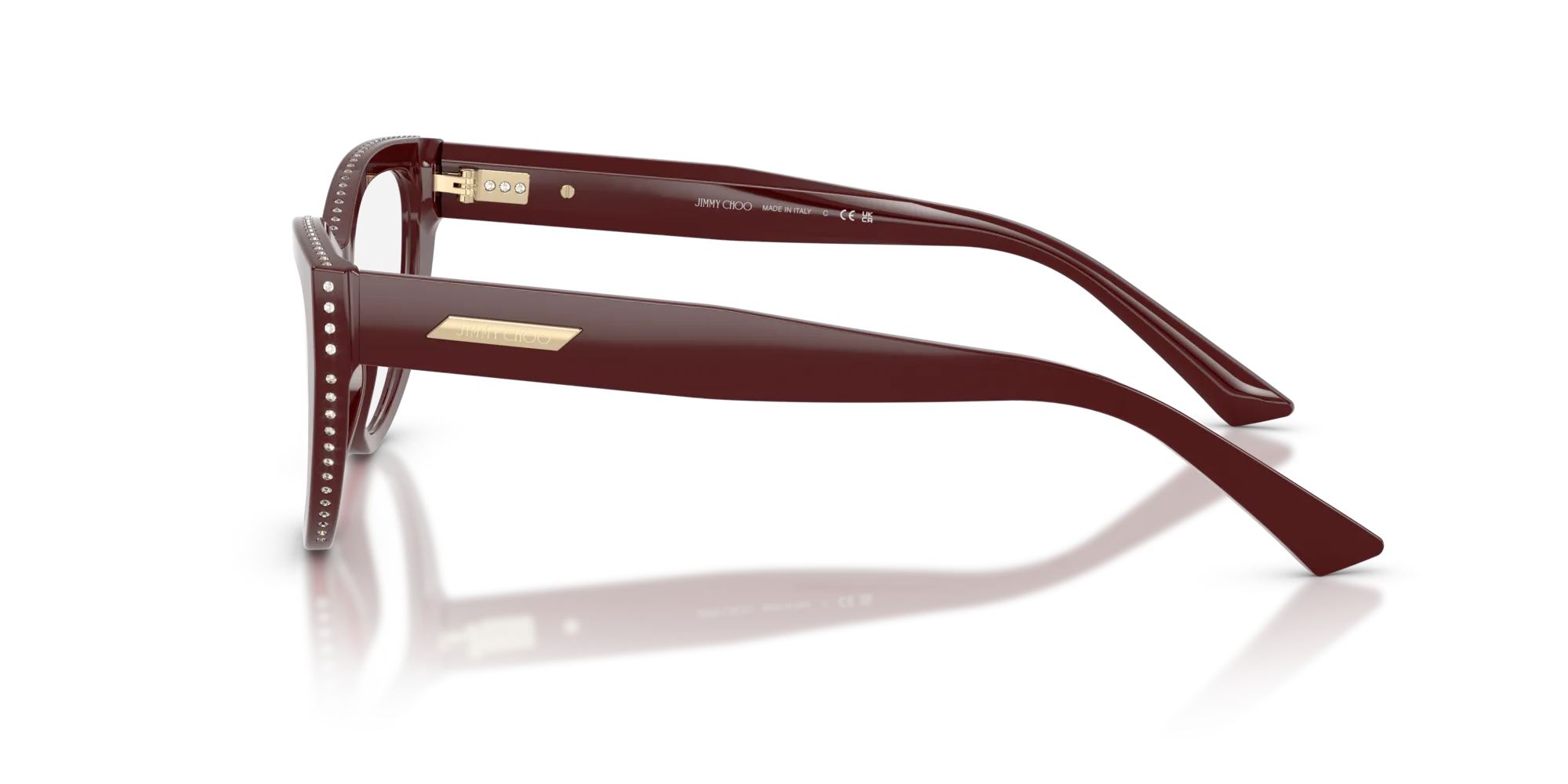 Jimmy Choo JC3030B 5057 Montature da vista Acetato Rosso Cat Eye Normale - immagine 4