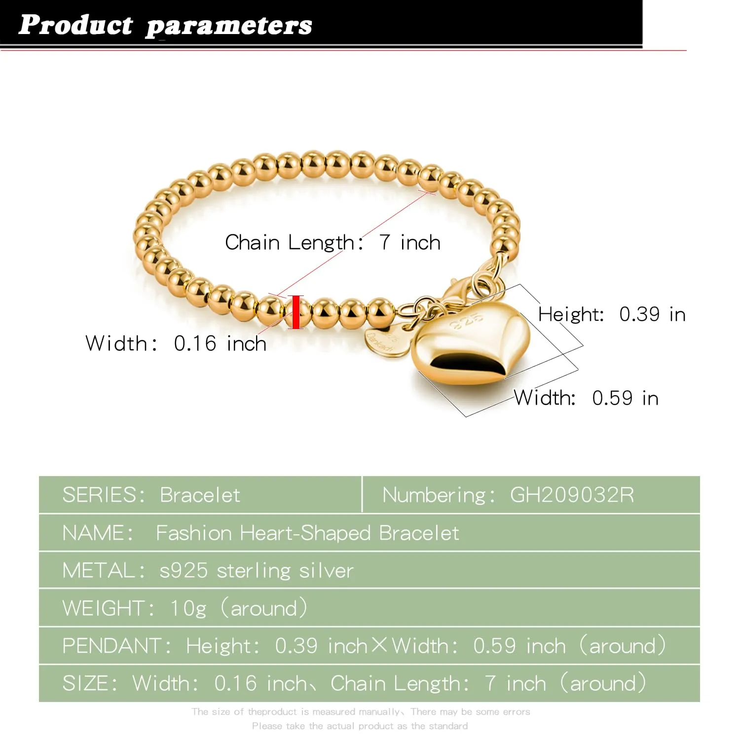 Dankadi Bracciale di Perle per Donna in Argento 925 Larghezza 4MM 6MM Senza e Con Ciondolo a Cuore, Lunghezza 13-21CM Doré Oro Rosa Regalo Festa della Mamma Uomo, 18CM, Argento - immagine 2