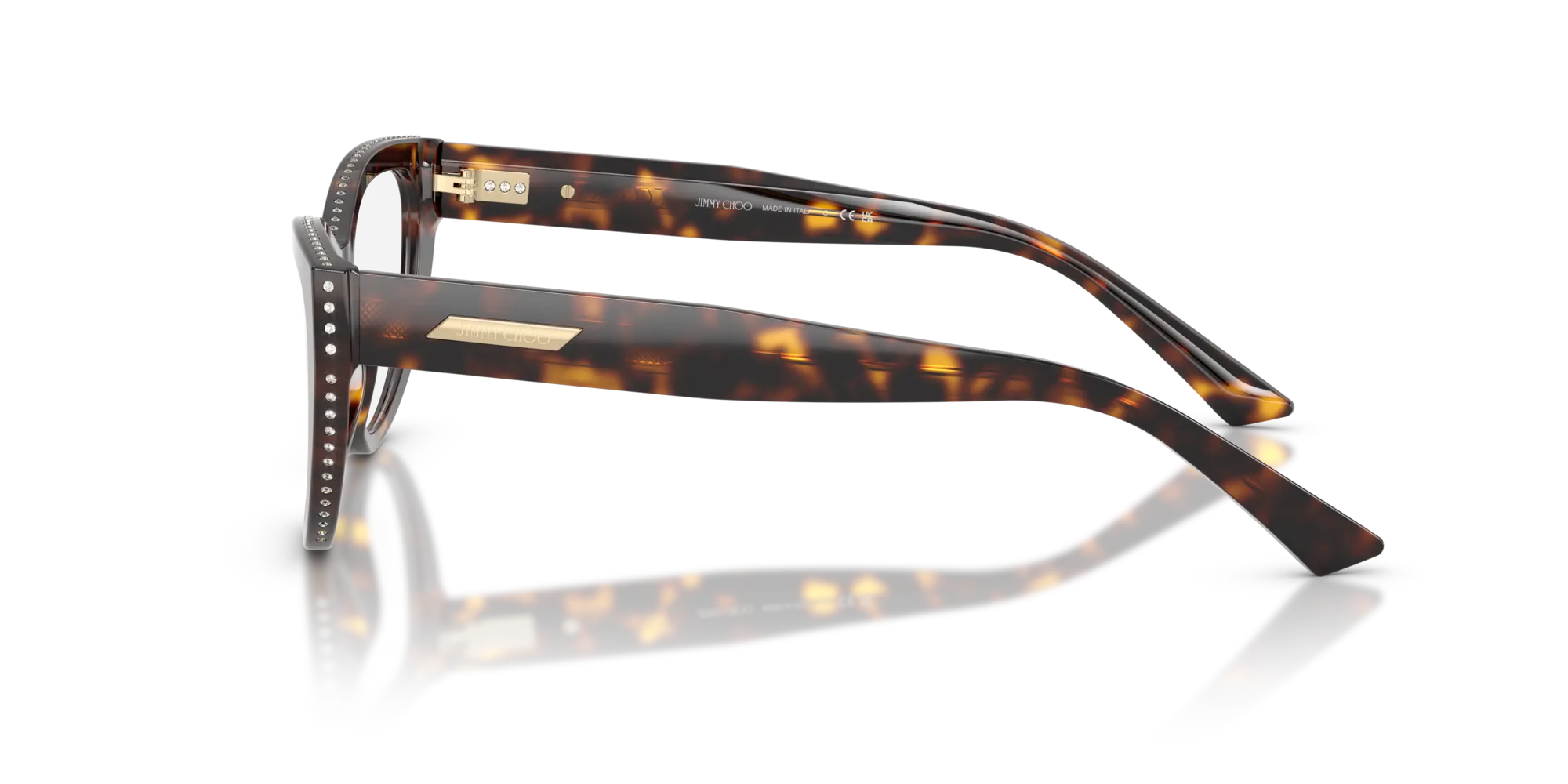 Jimmy Choo JC3030B 5002 Montature da vista Acetato Tartaruga Cat Eye Normale - immagine 4