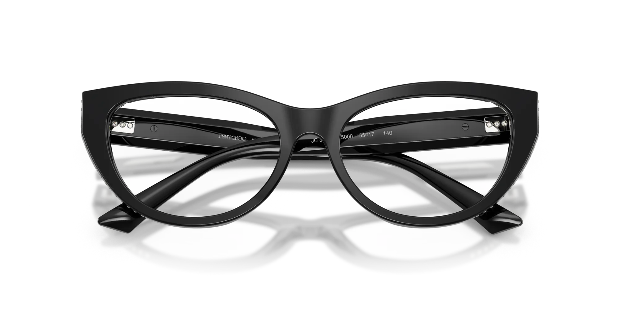 Jimmy Choo JC3030B 5000 Montature da vista Acetato Nero Cat Eye Normale - immagine 2