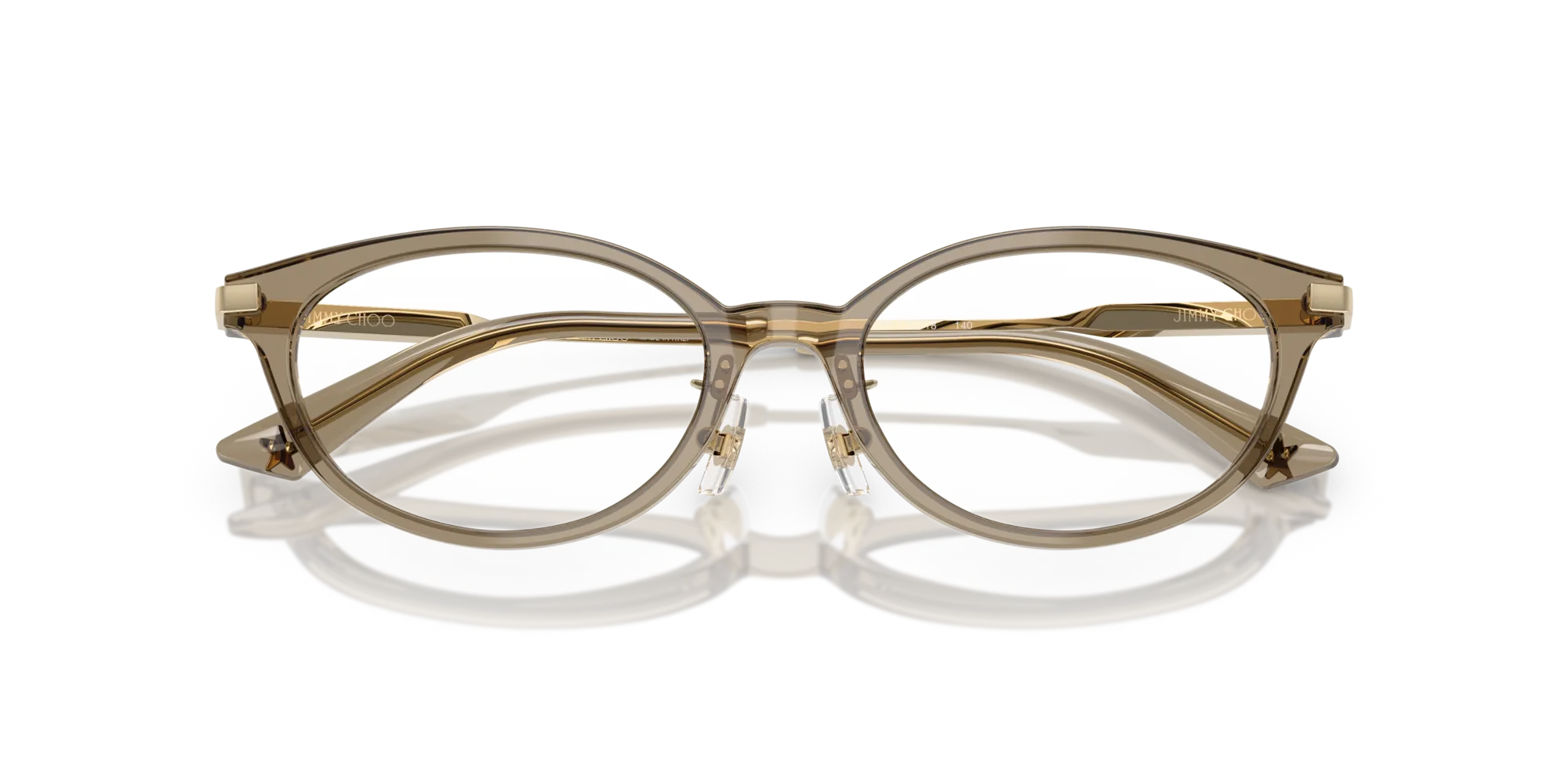 Jimmy Choo JC3029D 5051 Montature da vista Acetato Marrone Rotonda Normale - immagine 2